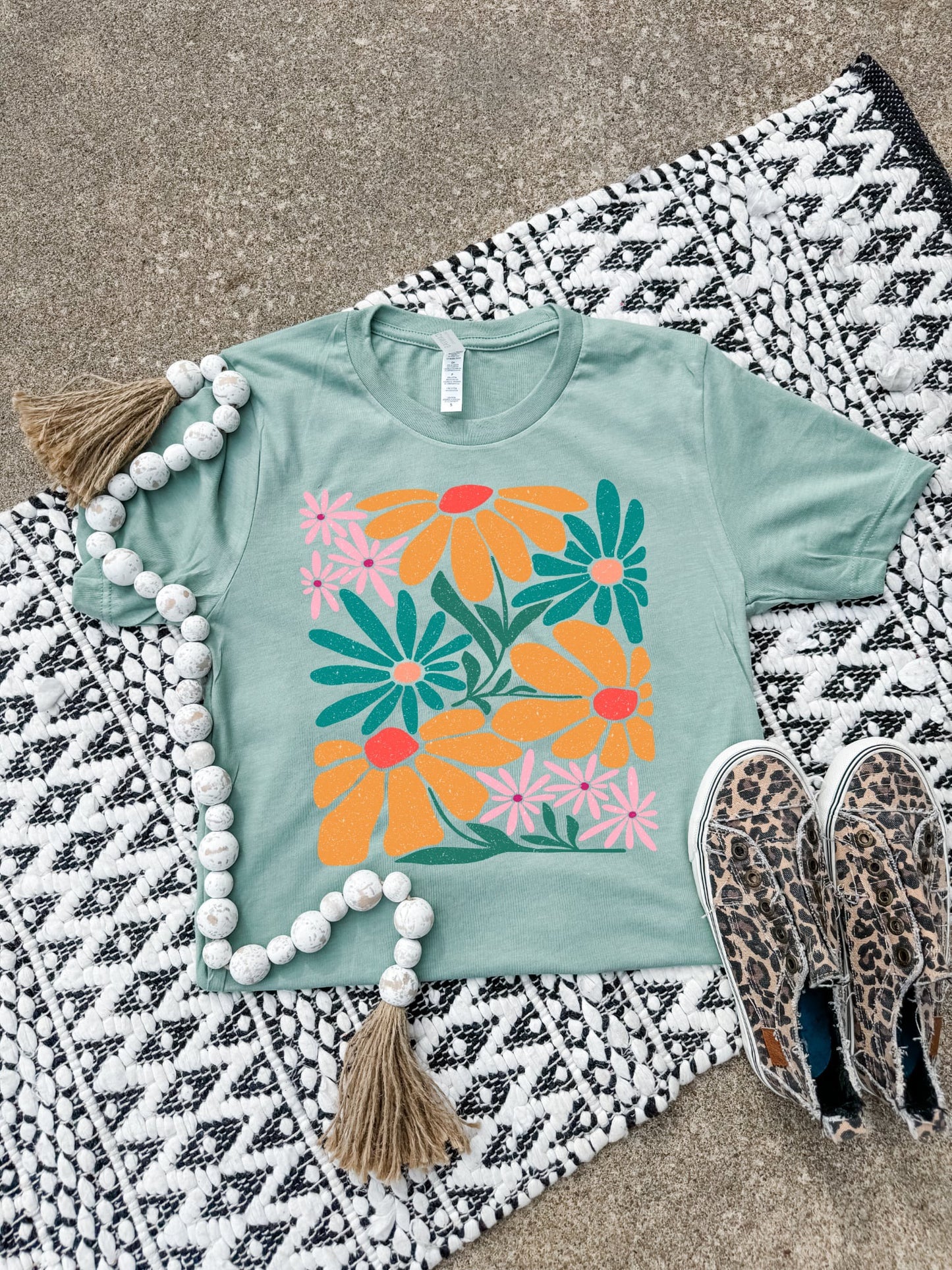 Floral Abstract #2 Sage Tee