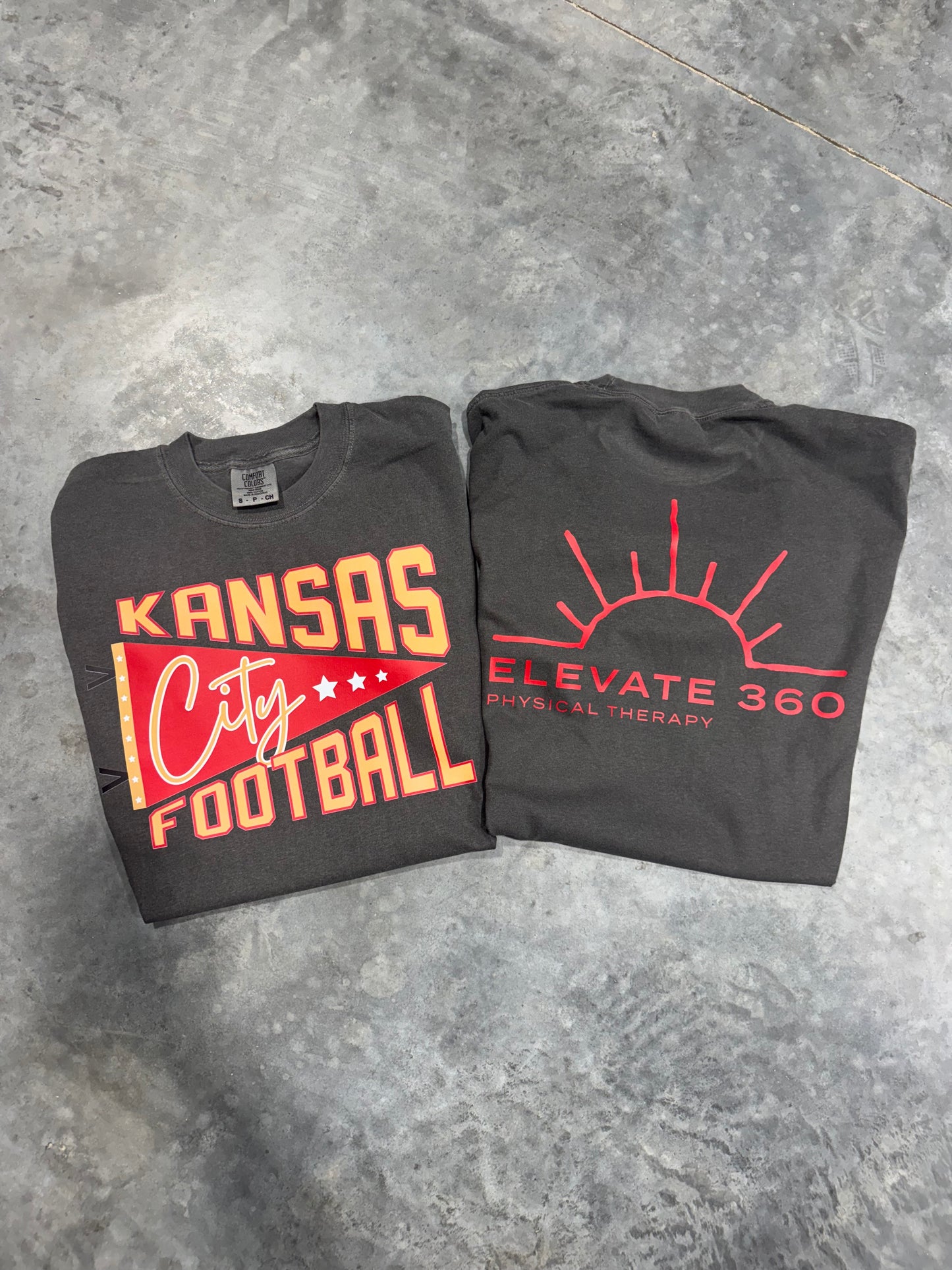 FRONT + BACK Kansas City Football Flag Pepper Tee