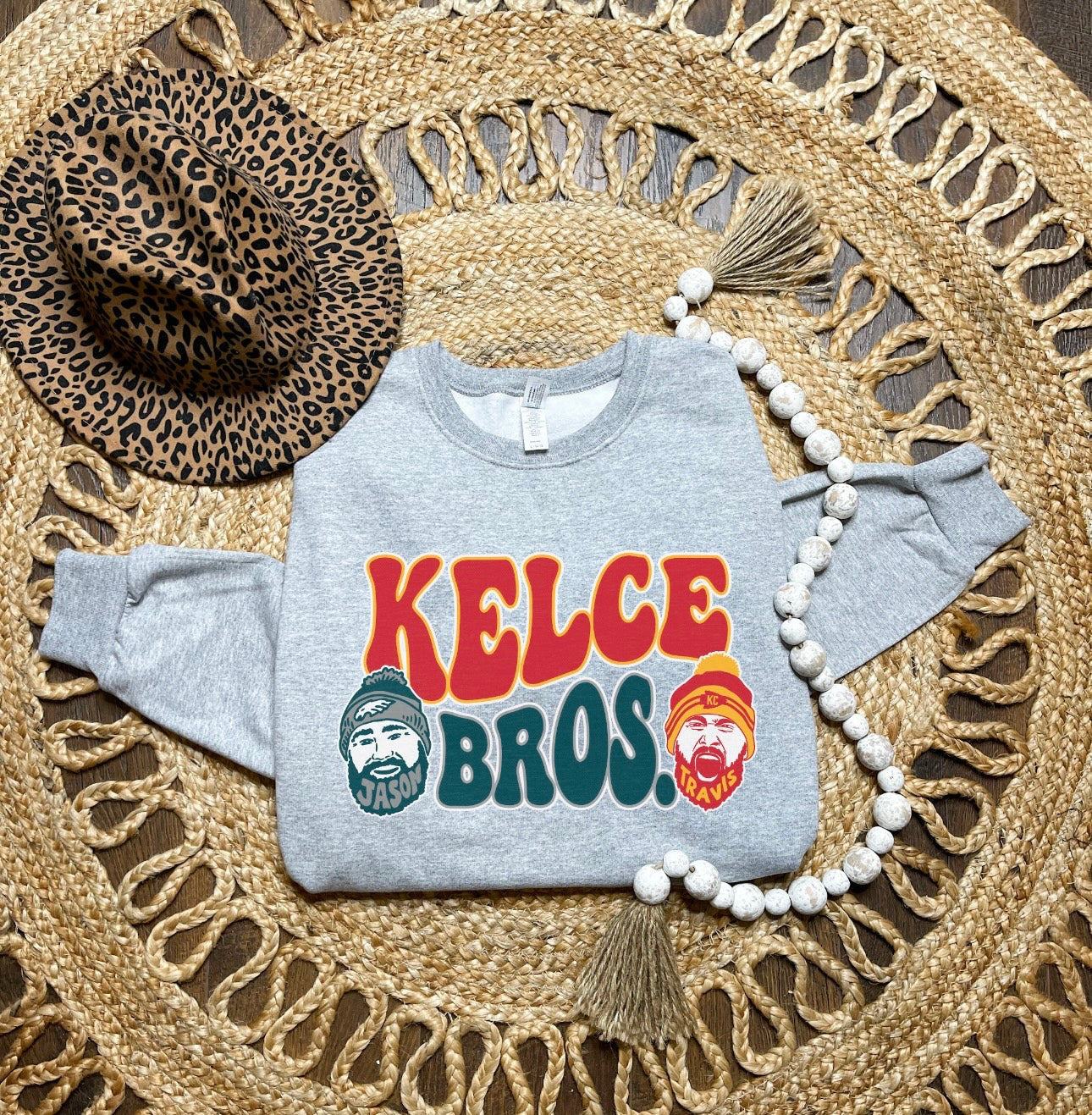 Wavy Kelce Bros. Sports Grey Sweatshirt