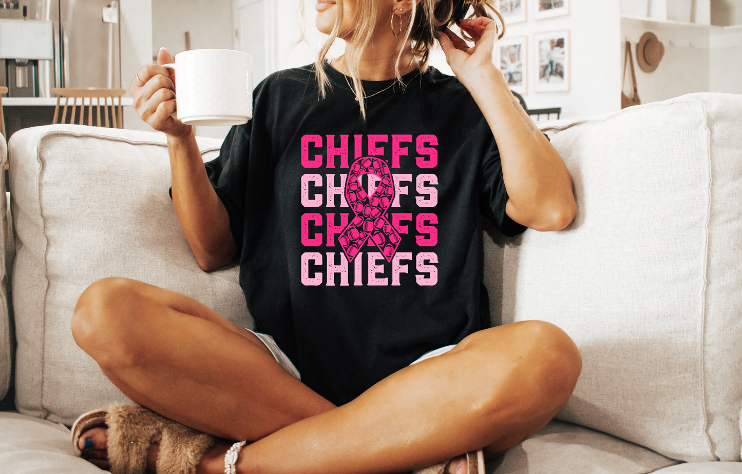 **DEAL OF THE DAY** Pink Chiefs Black Tee
