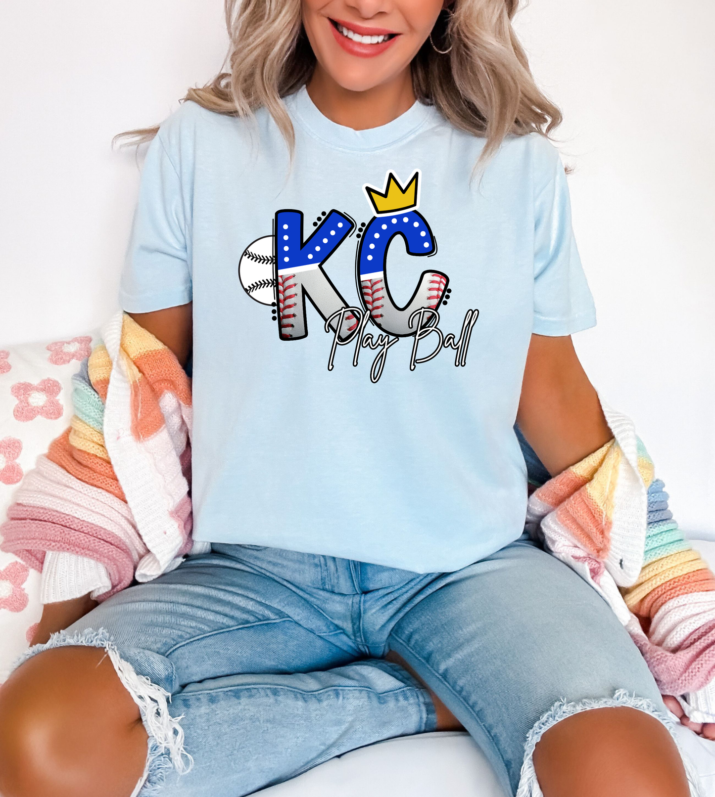 KC Gold Crown Play Ball Chambray Tee