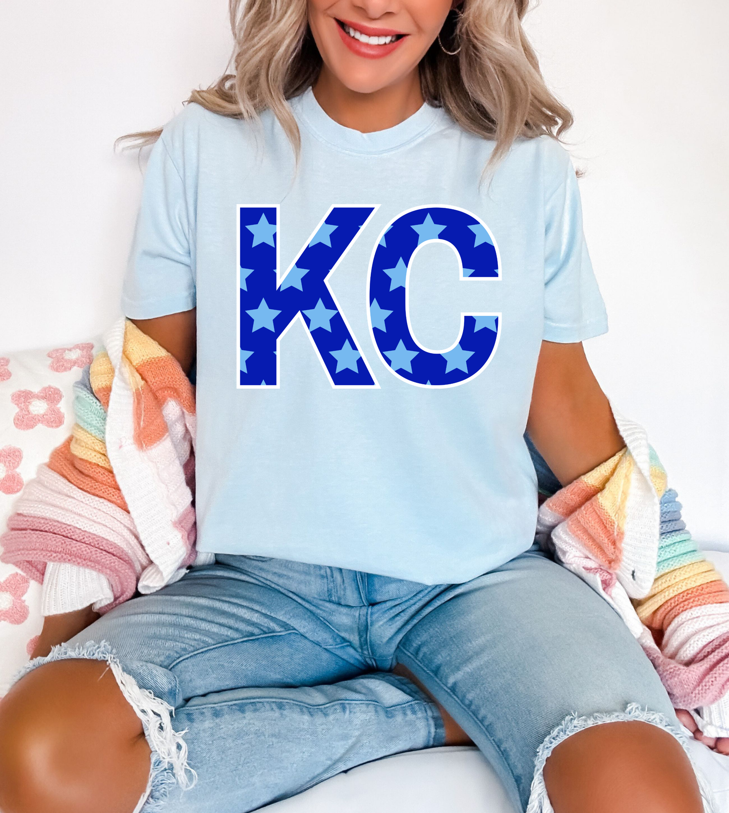**DEAL OF THE DAY** Dark Blue KC Stars Chambray Tee