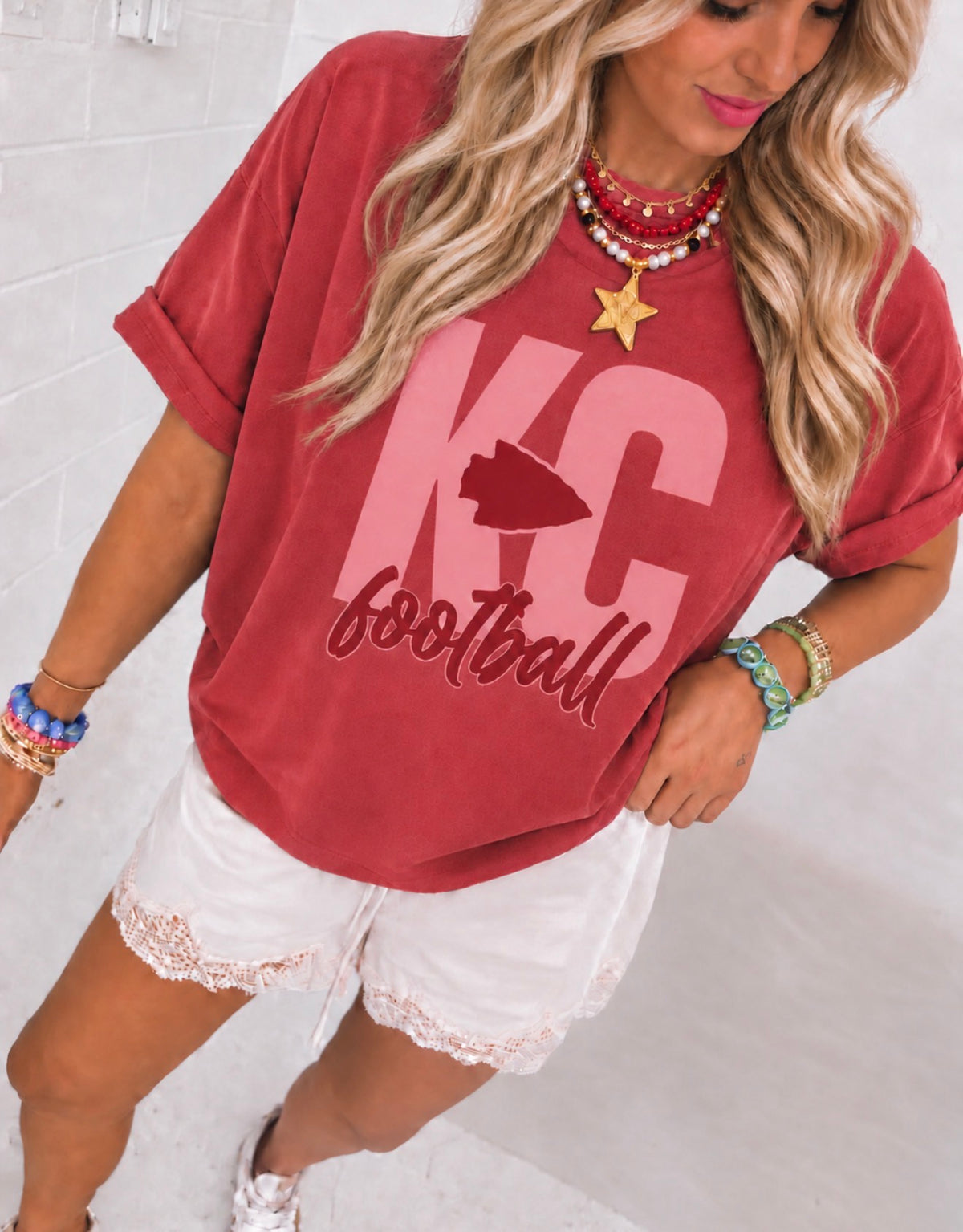 **HALFTIME DEAL** Monochromatic KC Football Crimson Tee