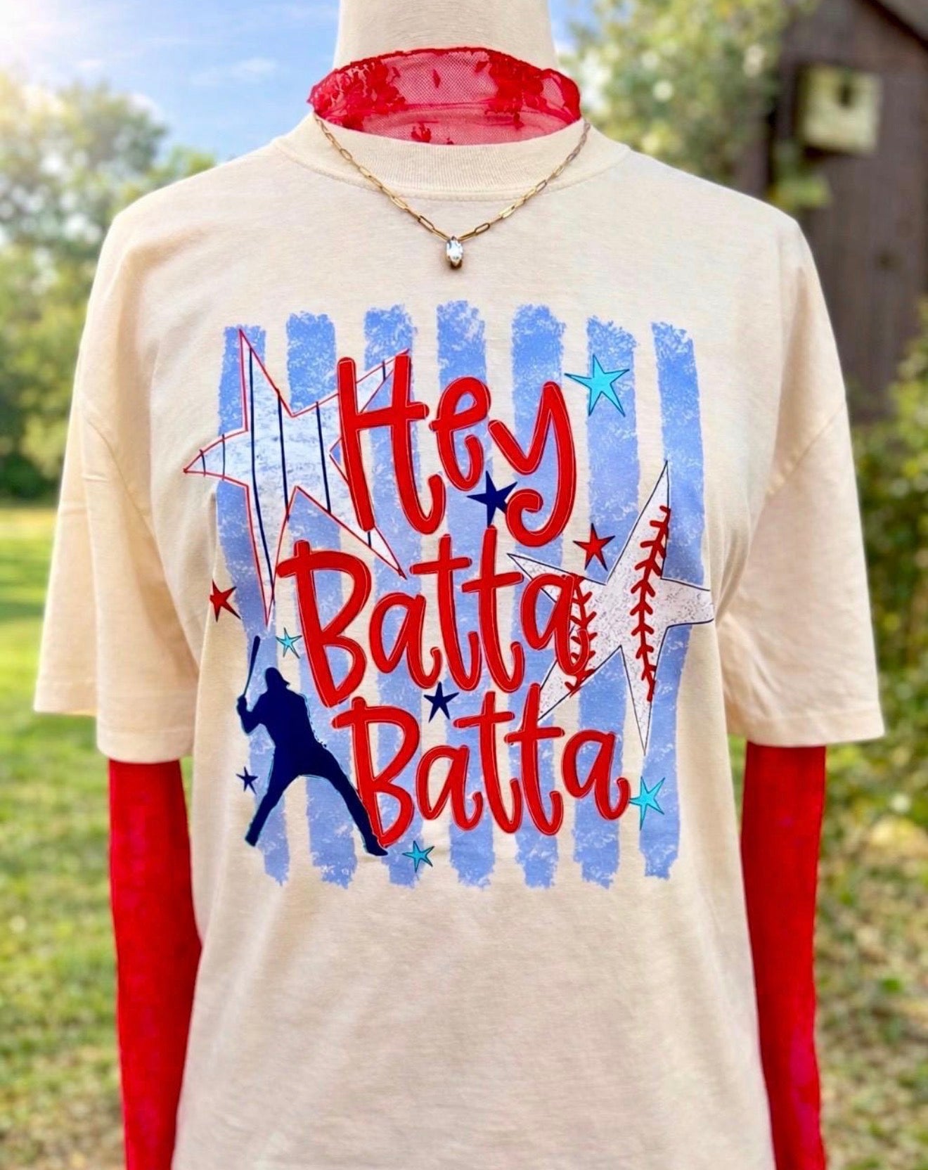 Hey Batta Batta Ivory Tee