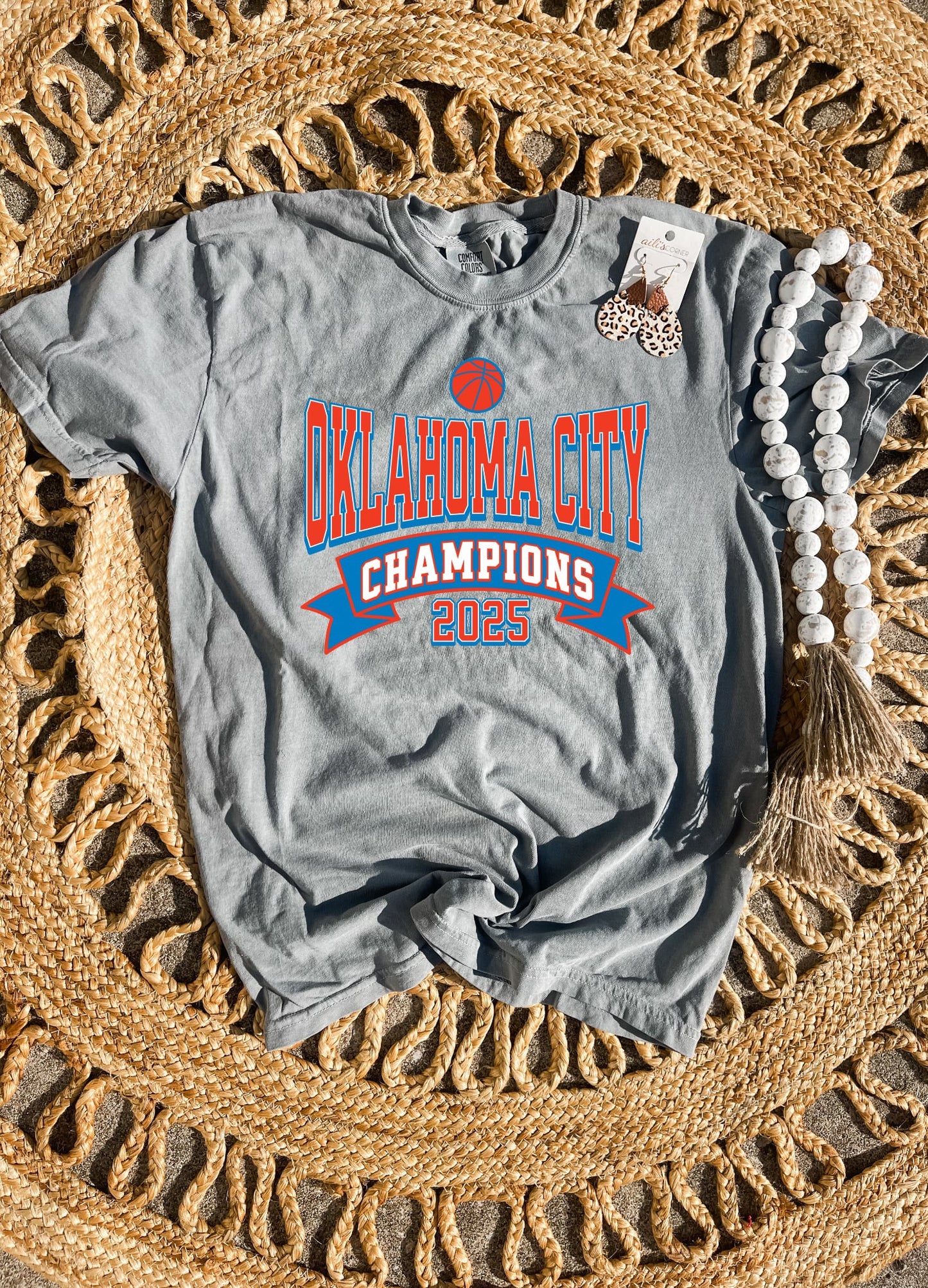 Oklahoma City 2025 Champions Grey Tee