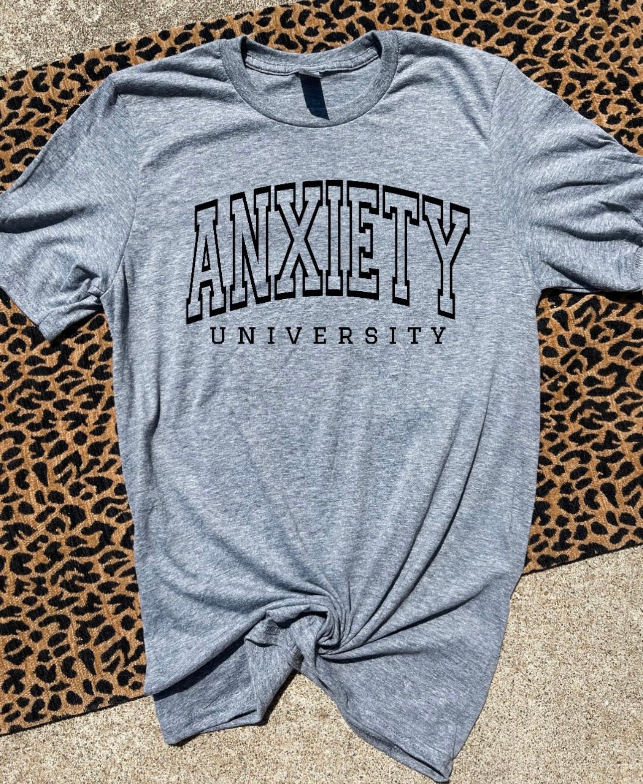 **PINK FRIDAY DEAL** Anxiety University Charcoal Tee