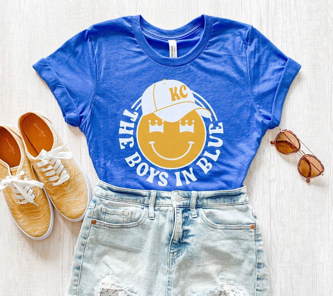 The Boys In Blue Heather Royal Tee