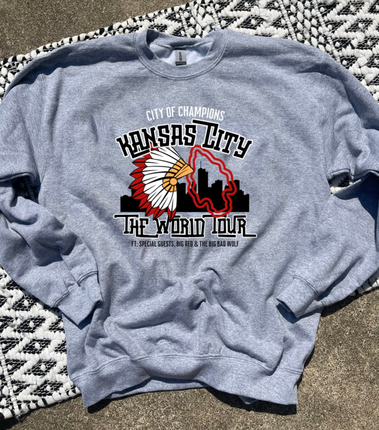 **HALFTIME DEAL** City Of Champions The World Tour Sports Grey Sweatshirt