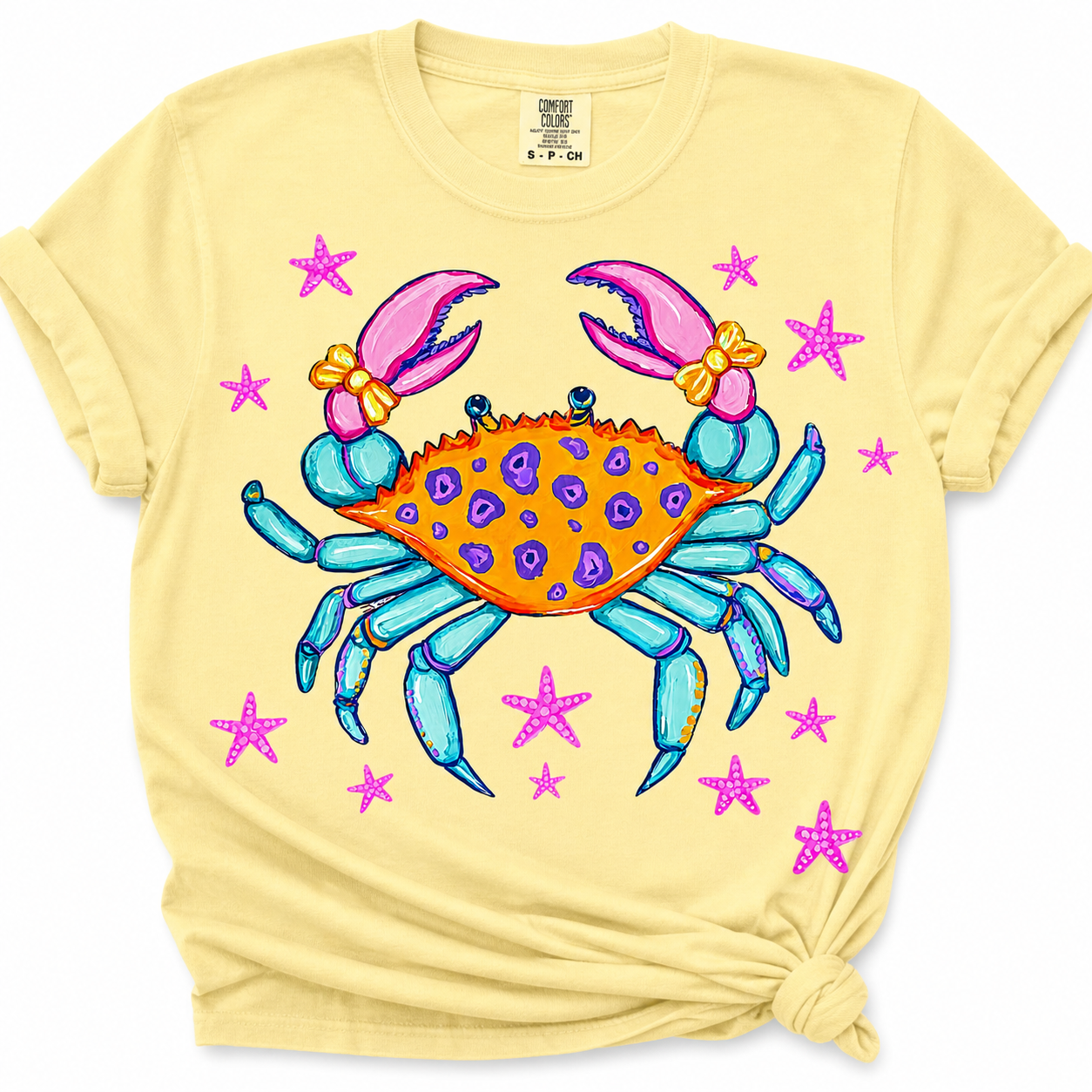 Starfish & Leopard Crab Banana Tee