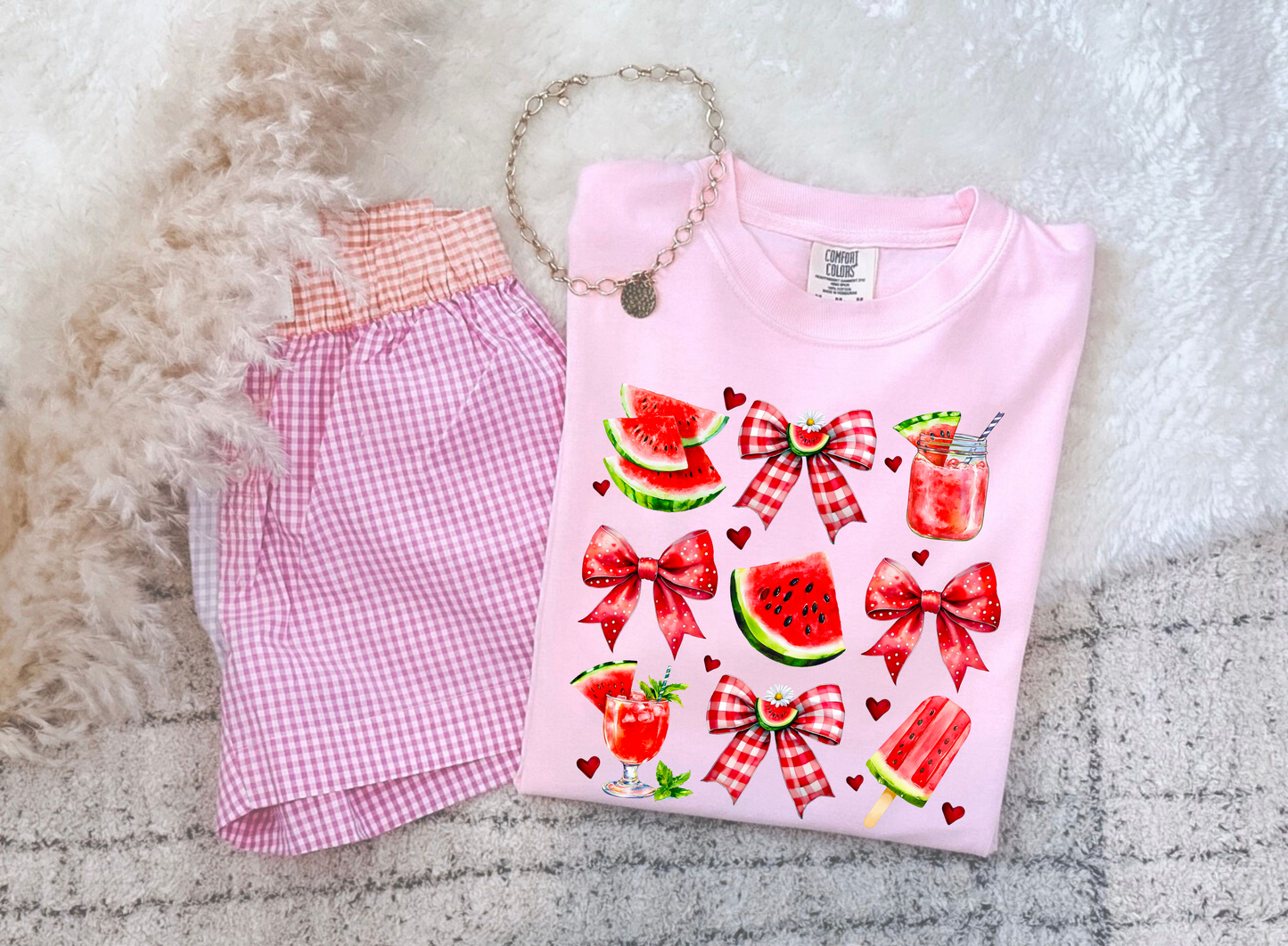 **DEAL PRICE** Watermelon Coquette Blossom Tee/Tank Option