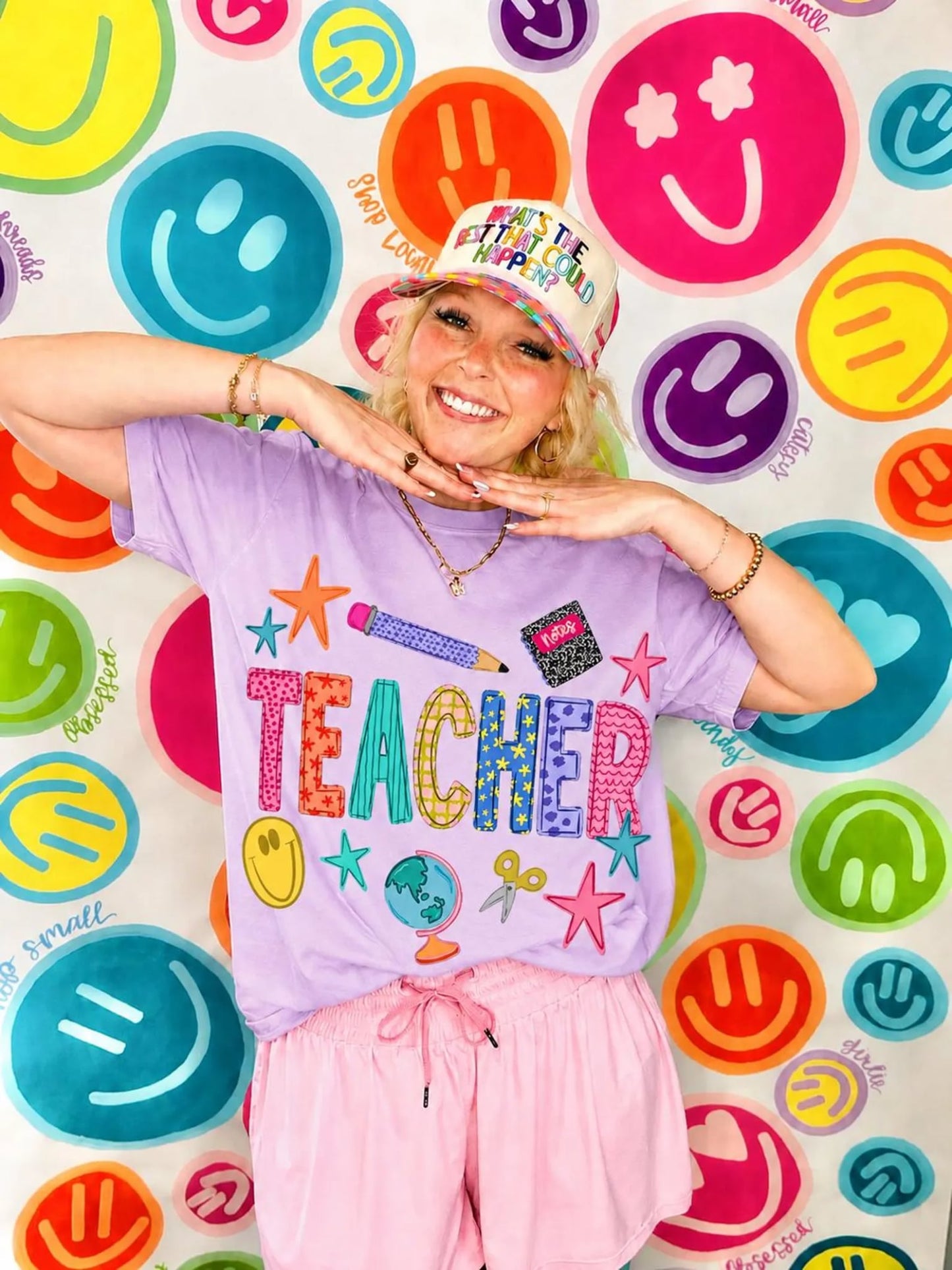 Pattern Teacher Orchid Tee