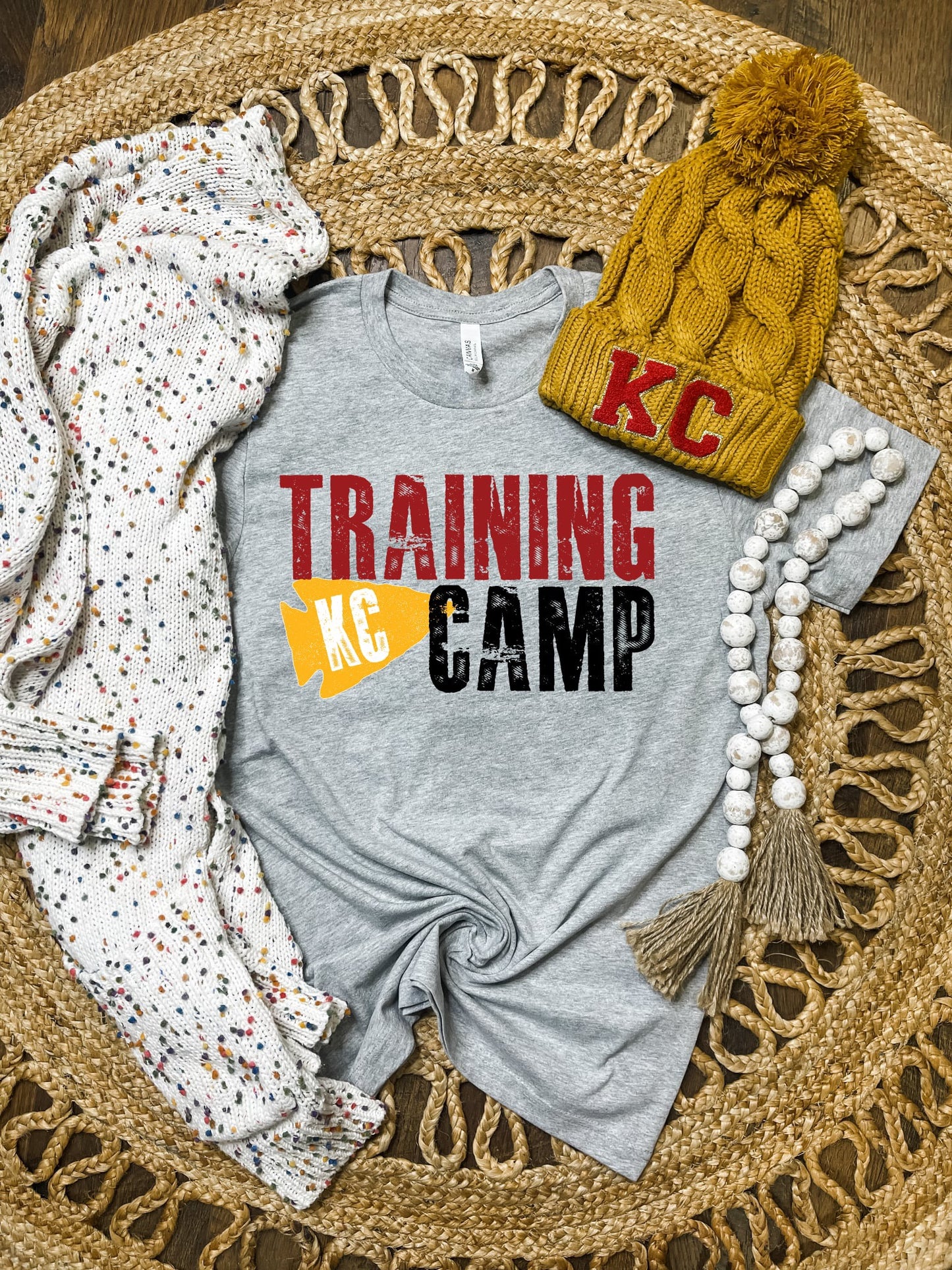 Training Camp KC Arrowhead Heather Grey Tee