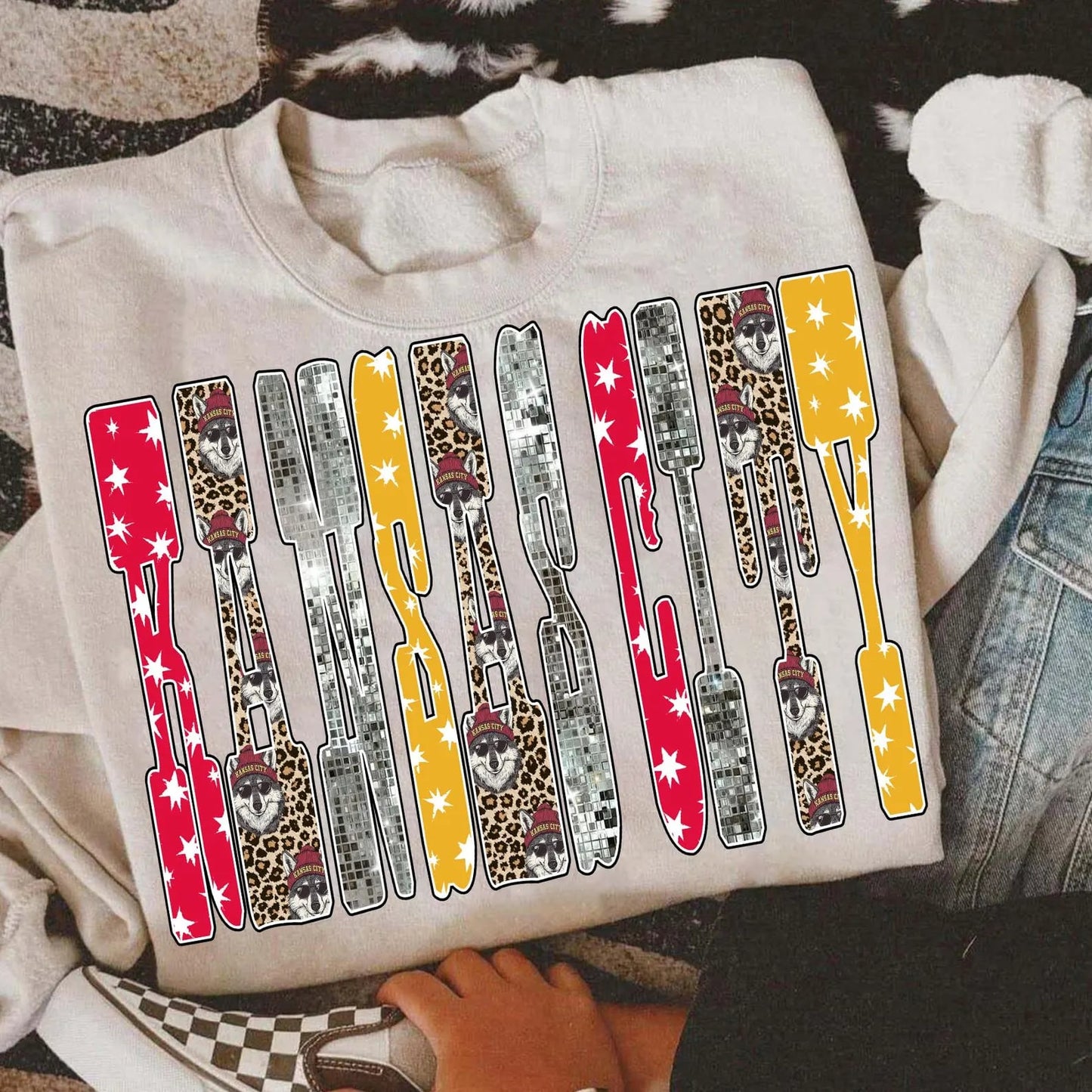 Trendy Kansas City Design Sand Sweatshirt
