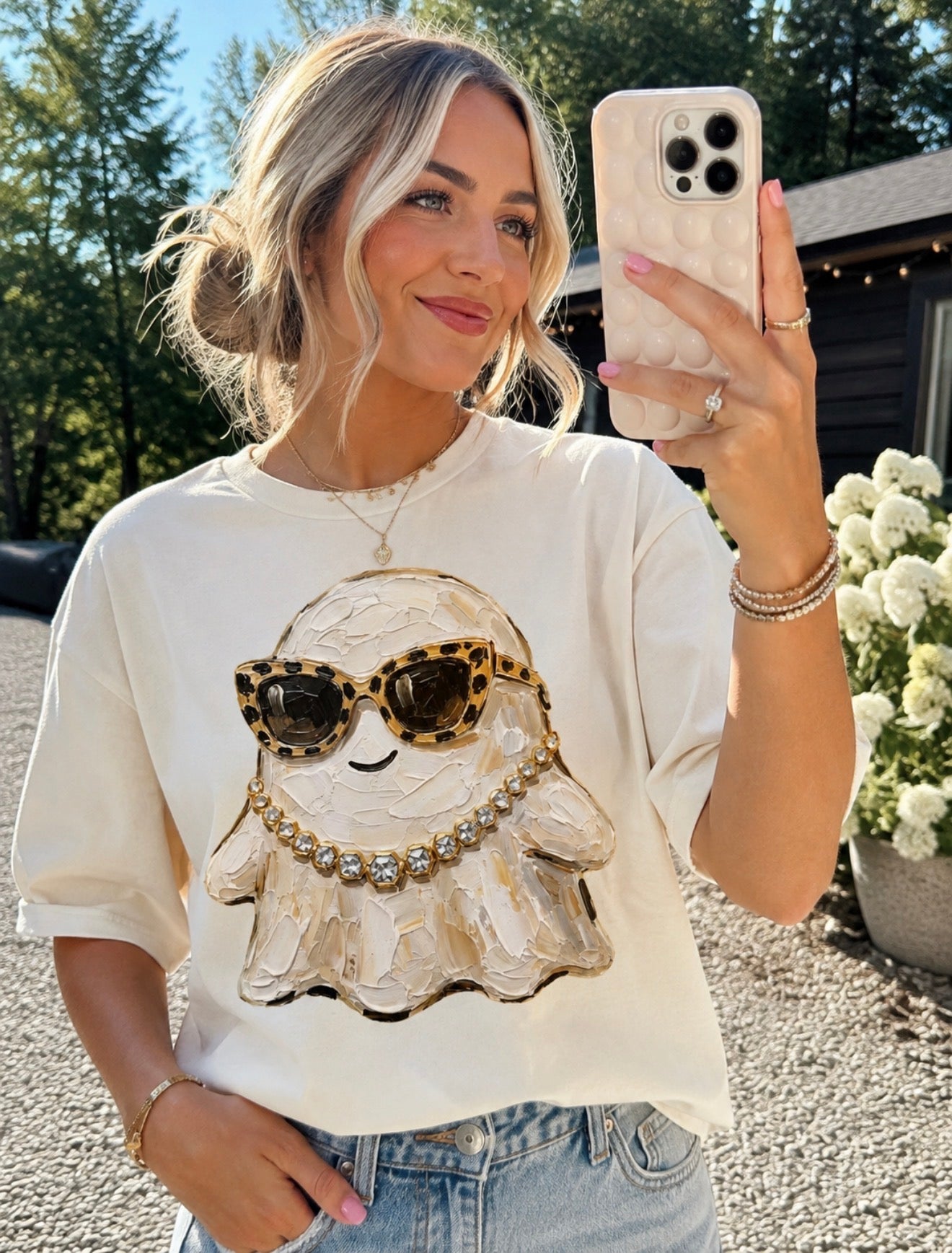 Glam Ghost Ivory Tee