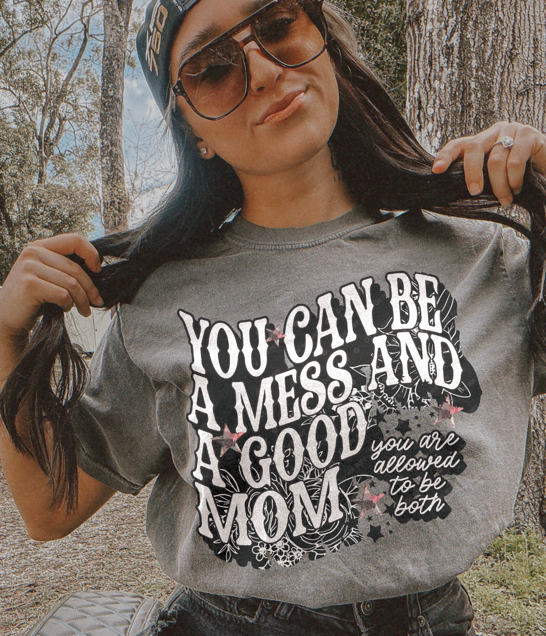You Can Be A Mess & A Good Mom Pepper Tee