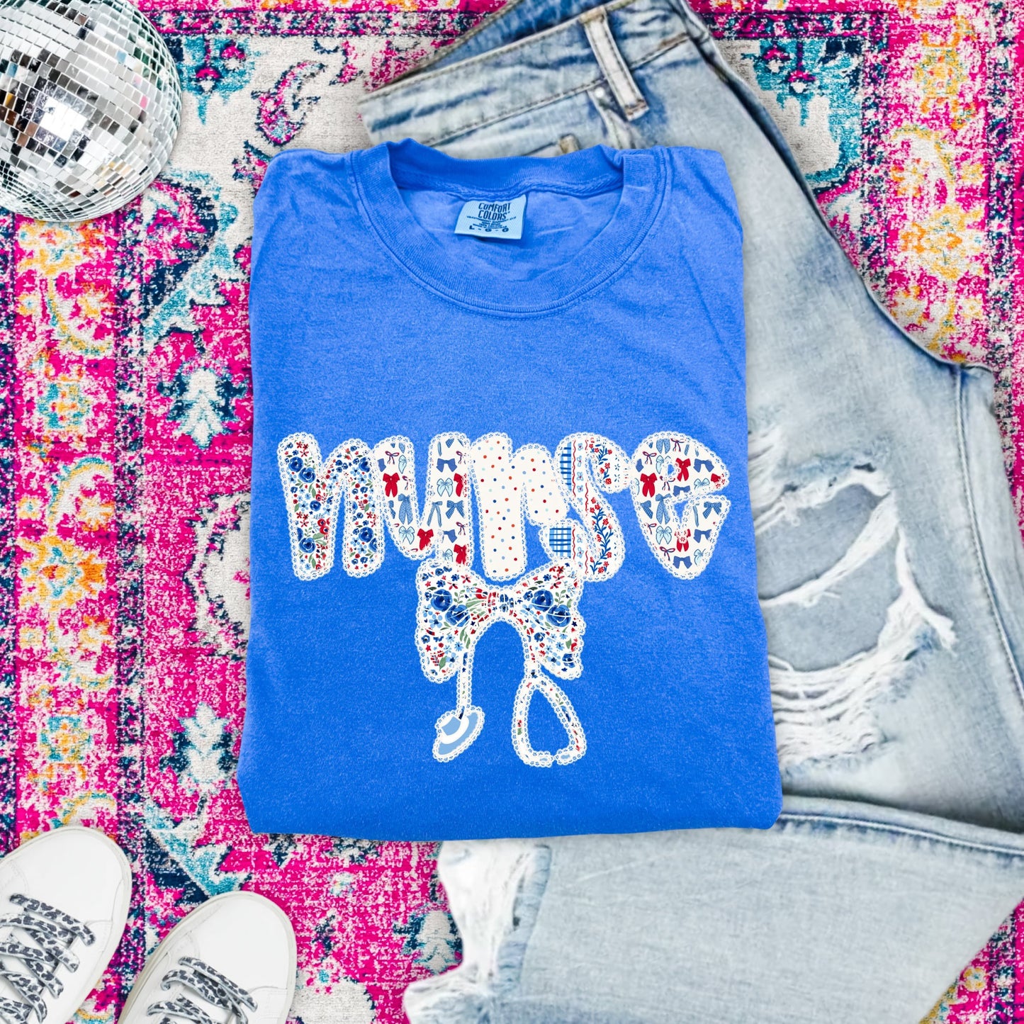 USA Nurse Flo Blue Tee