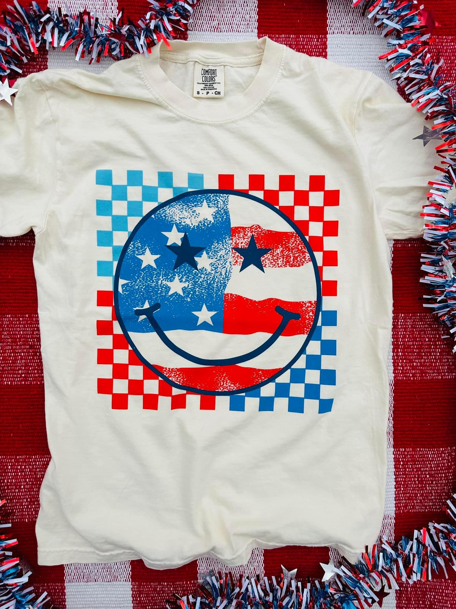 **PREORDER** Flag Smiley Ivory Tee
