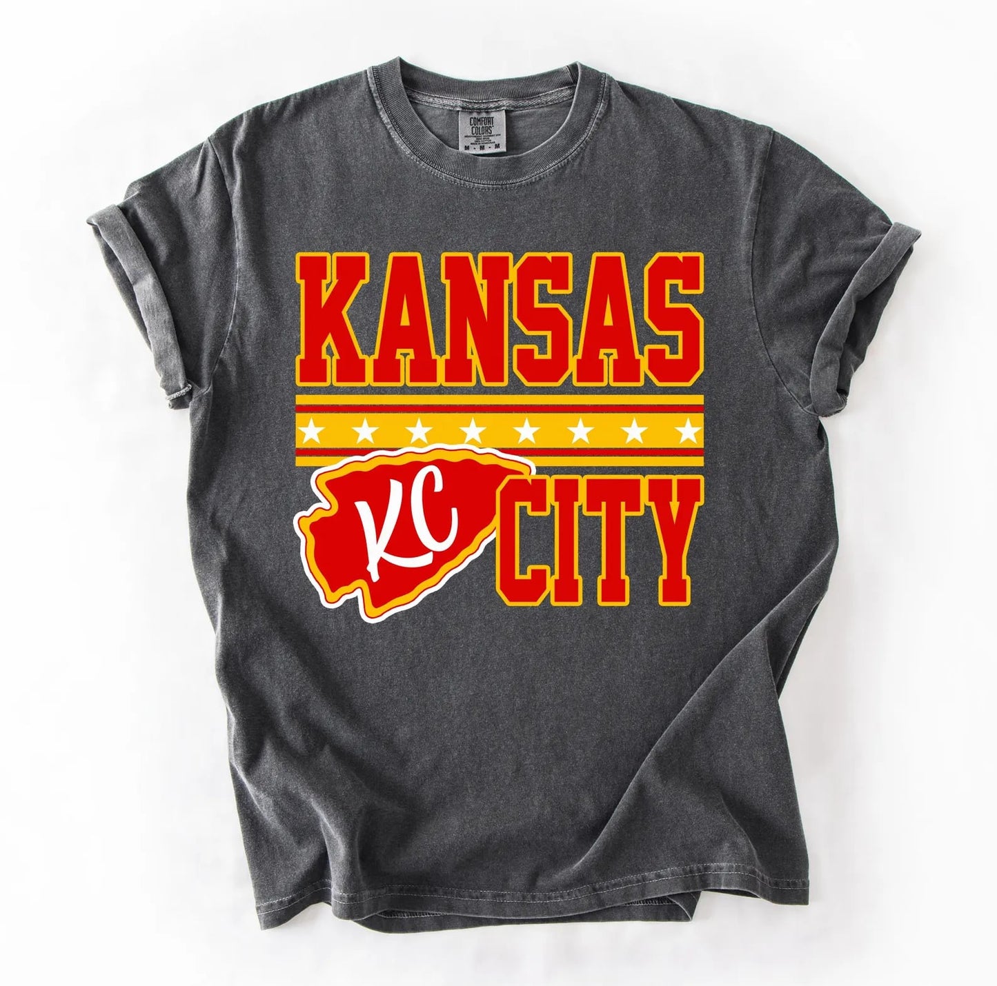 White Stars Kansas City KC Arrowhead Pepper Tee