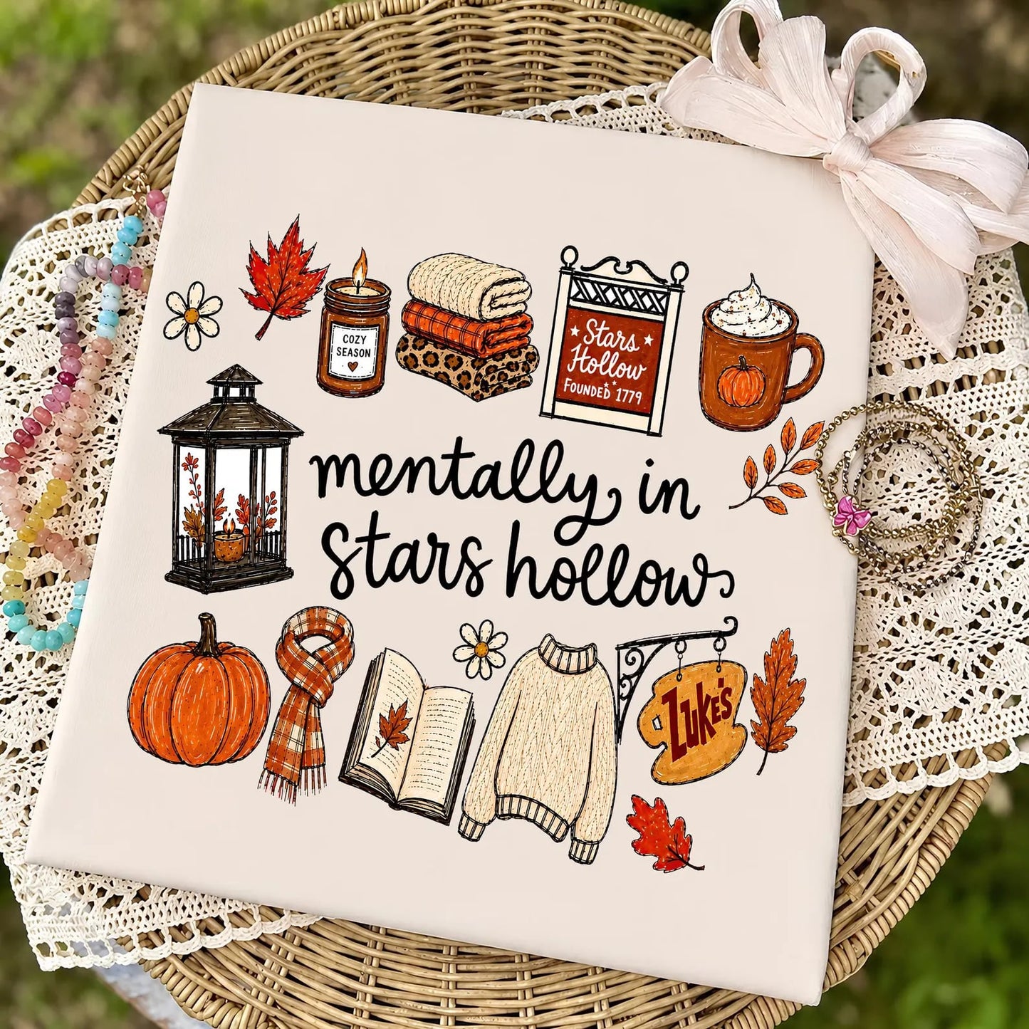 Fall Mentally Ivory Tee