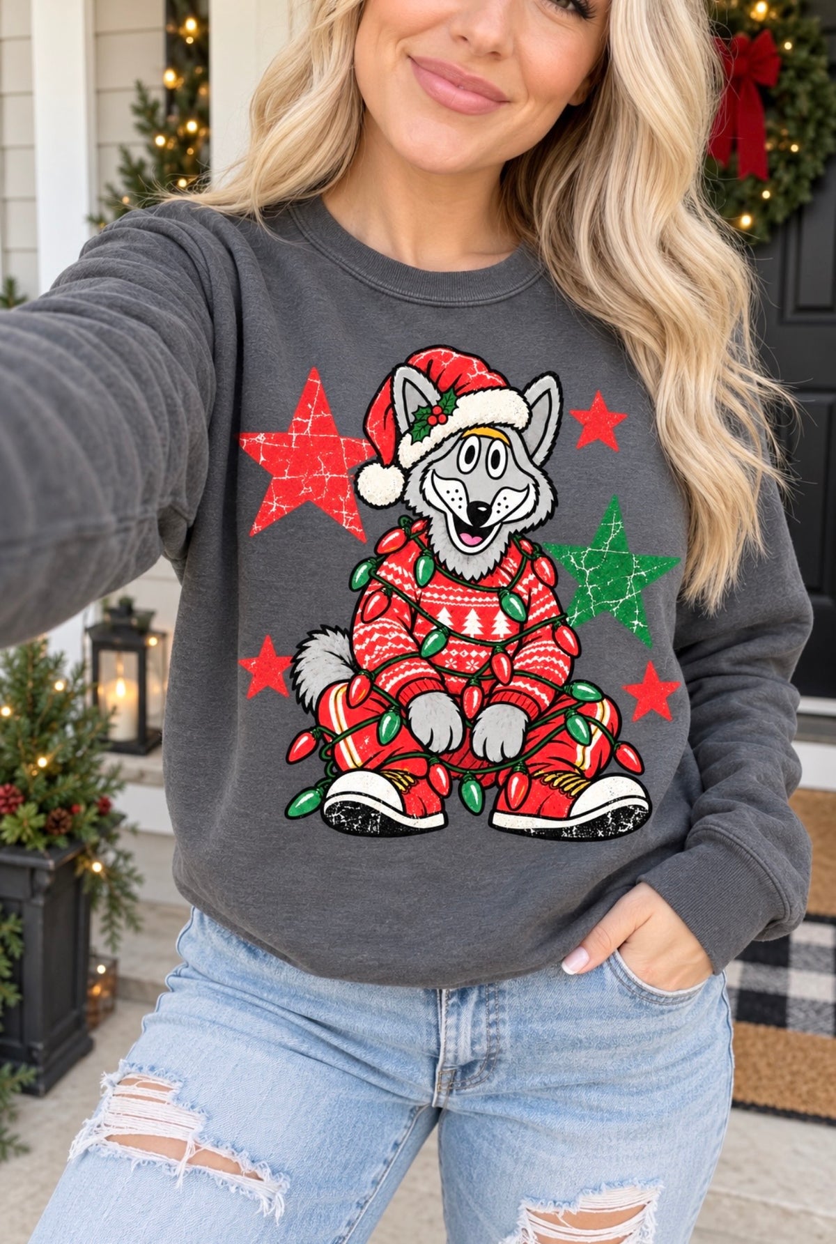 **HALFTIME DEAL** Merry & Bright in the Kingdom Charcoal Sweatshirt **FINAL SALE**
