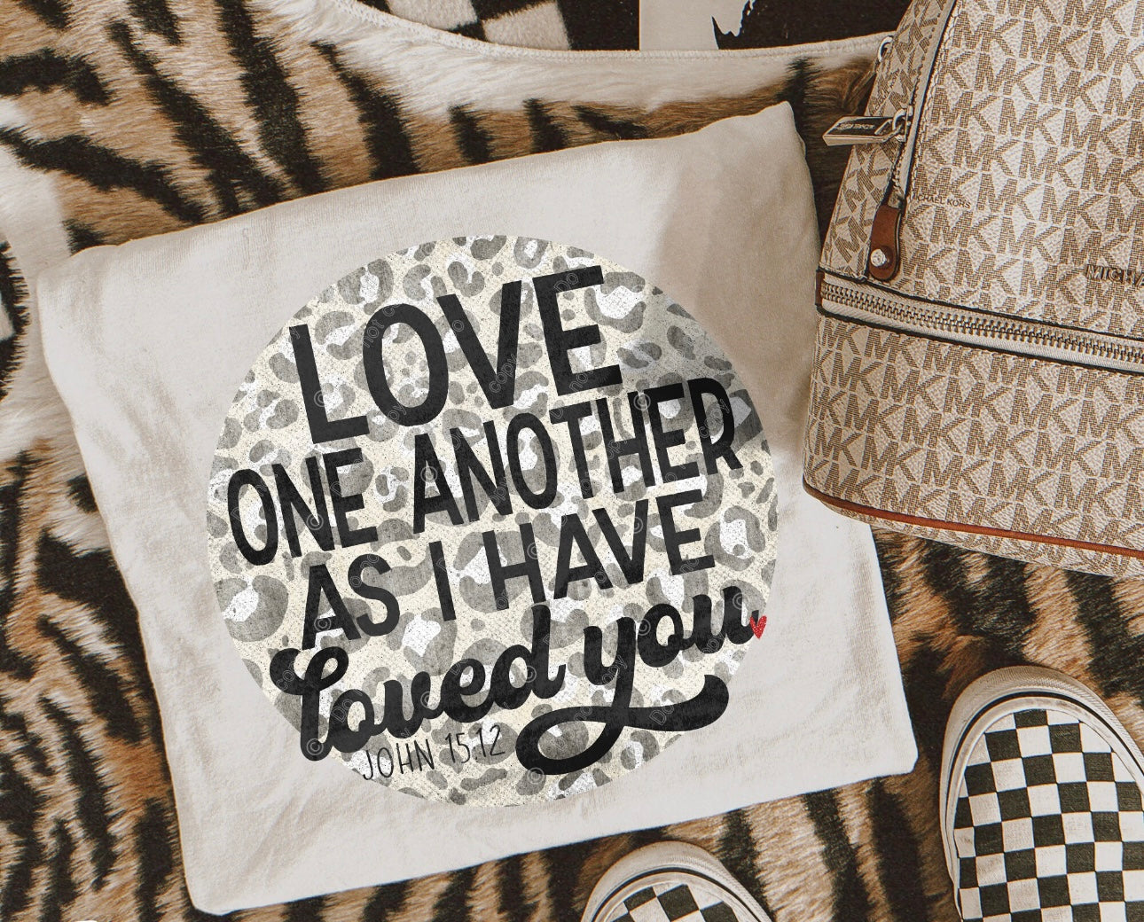 Love One Another As I Have Loved You Heather Dust Tee