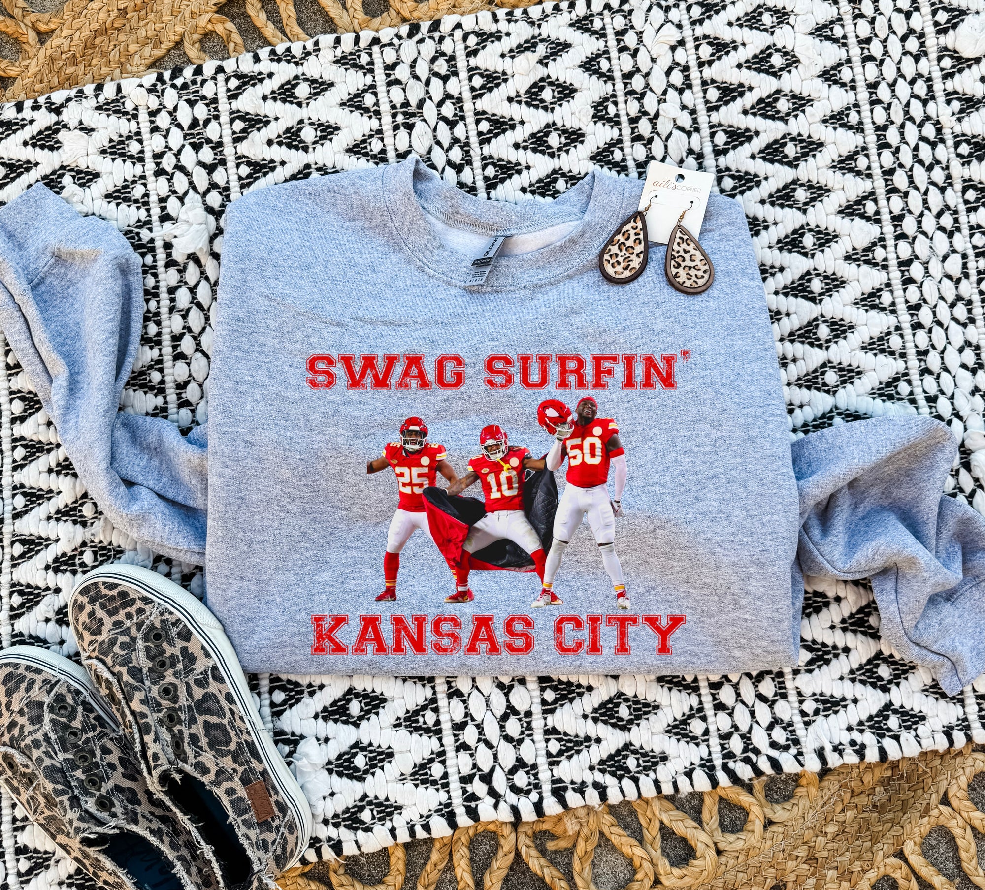 Swag Surfin' Sports Grey Sweatshirt