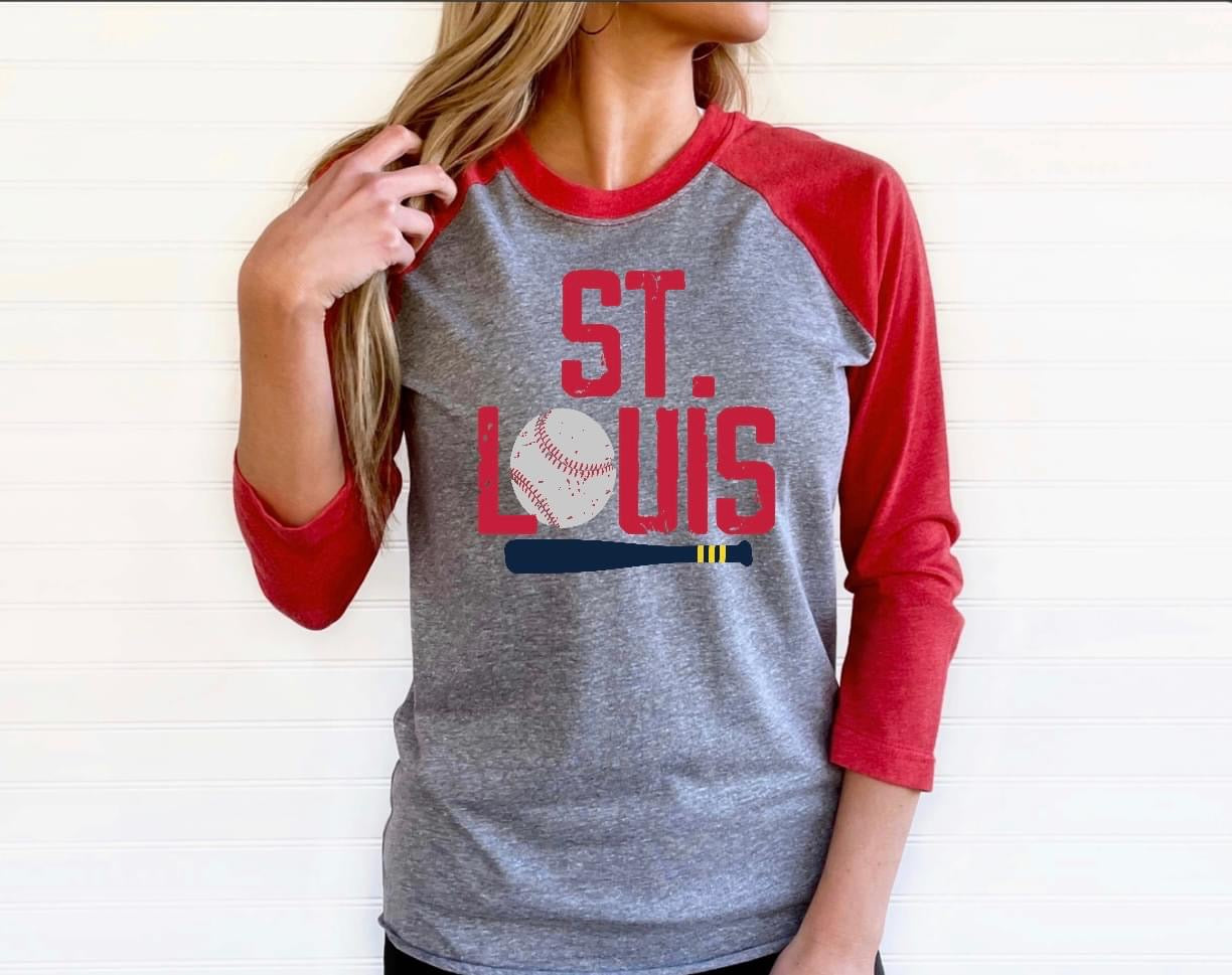 St Louis Bat Raglan