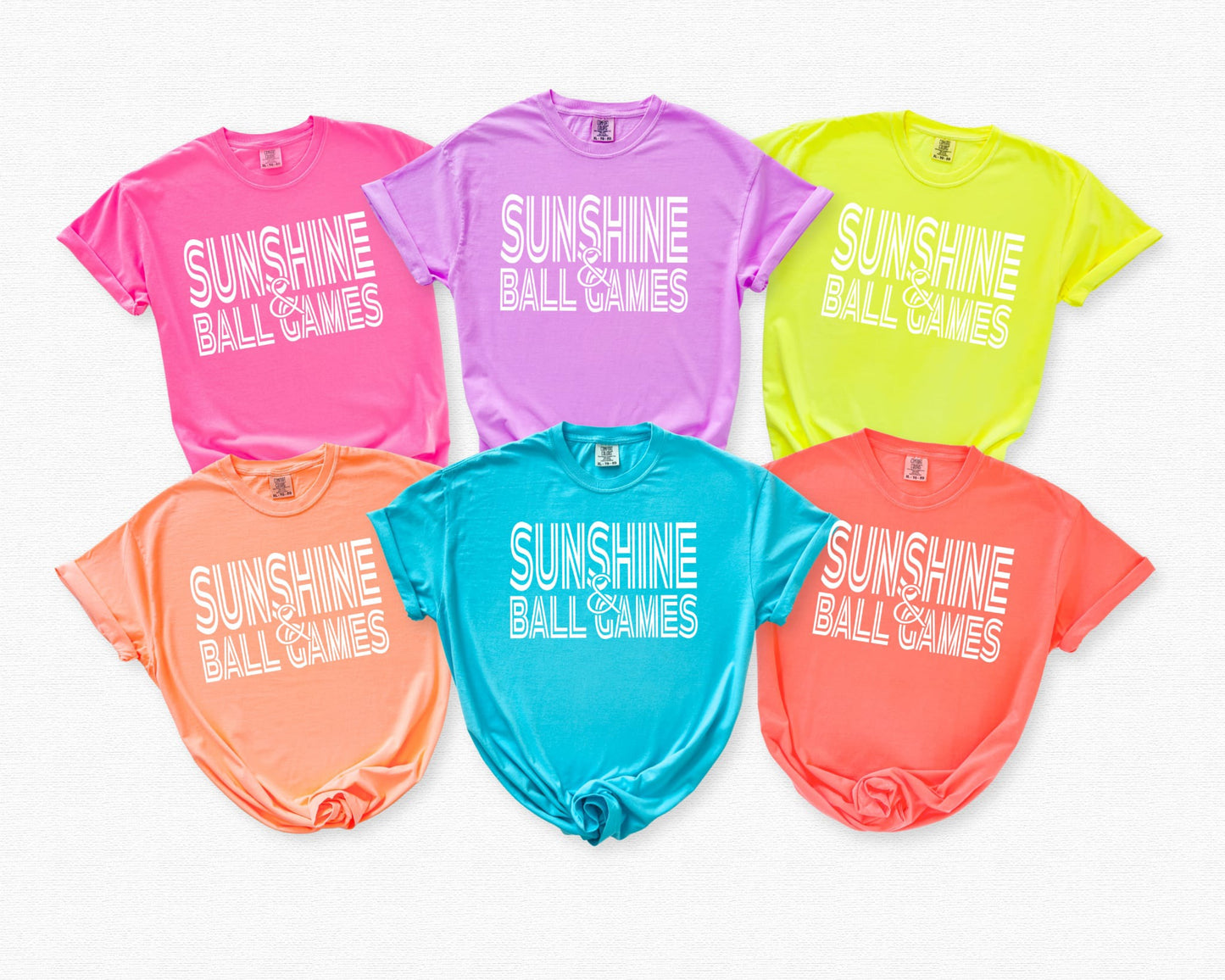 Sunshine & Ball Games Tee Color Options