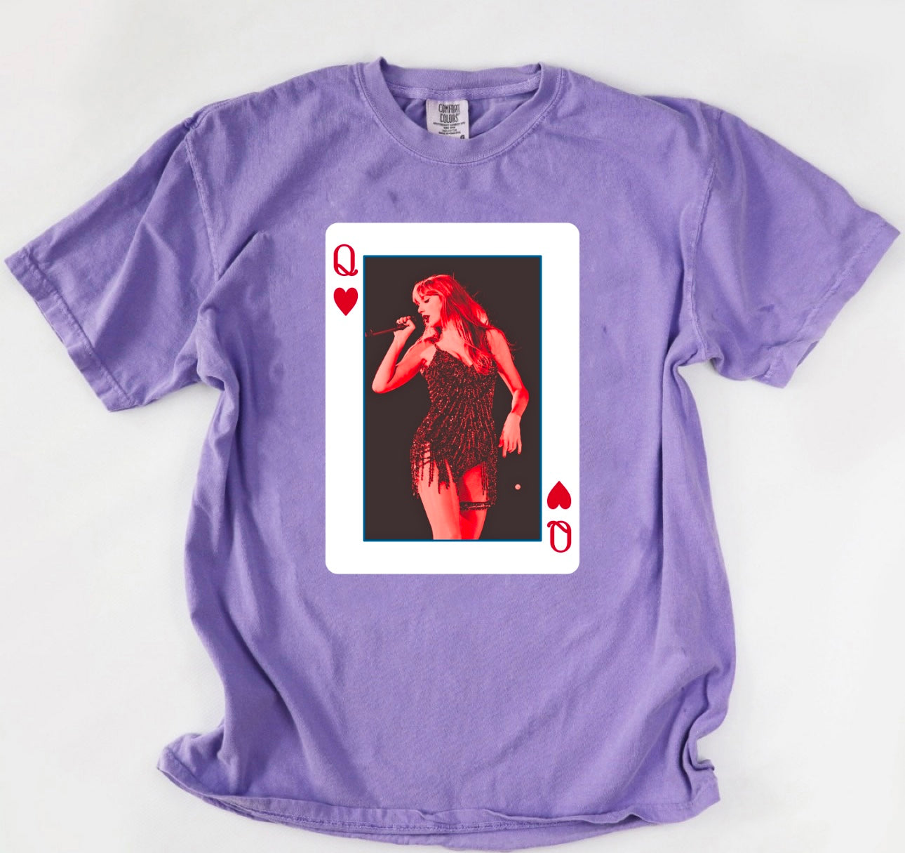 Queen Of Hearts Purple Tee