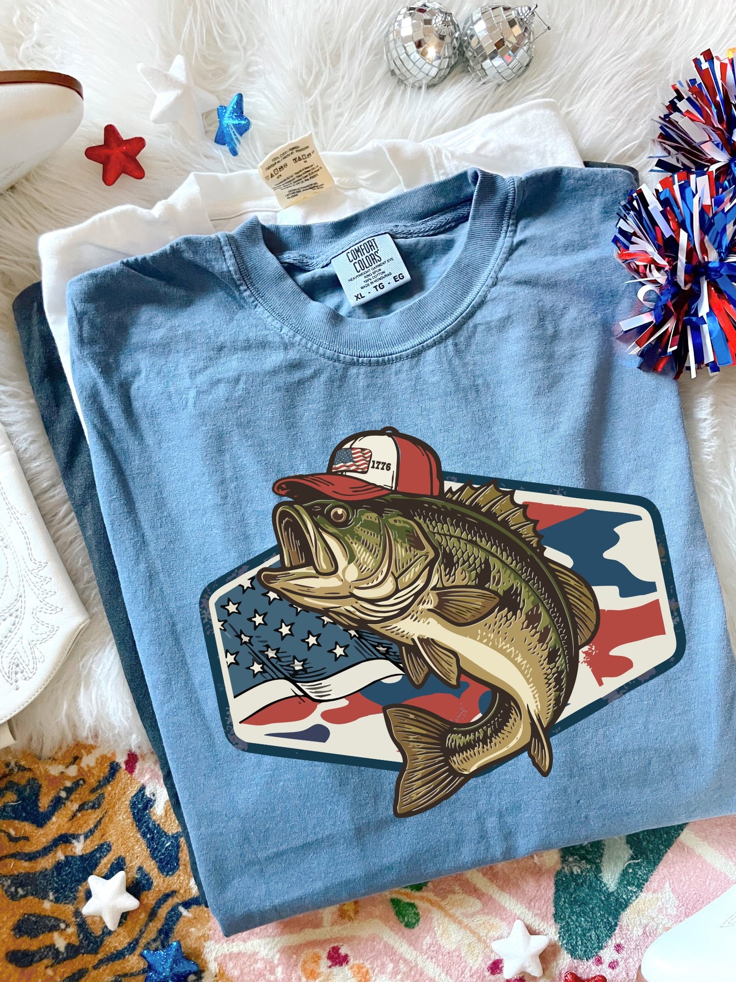 Freedom Fish Blue Jean Tee