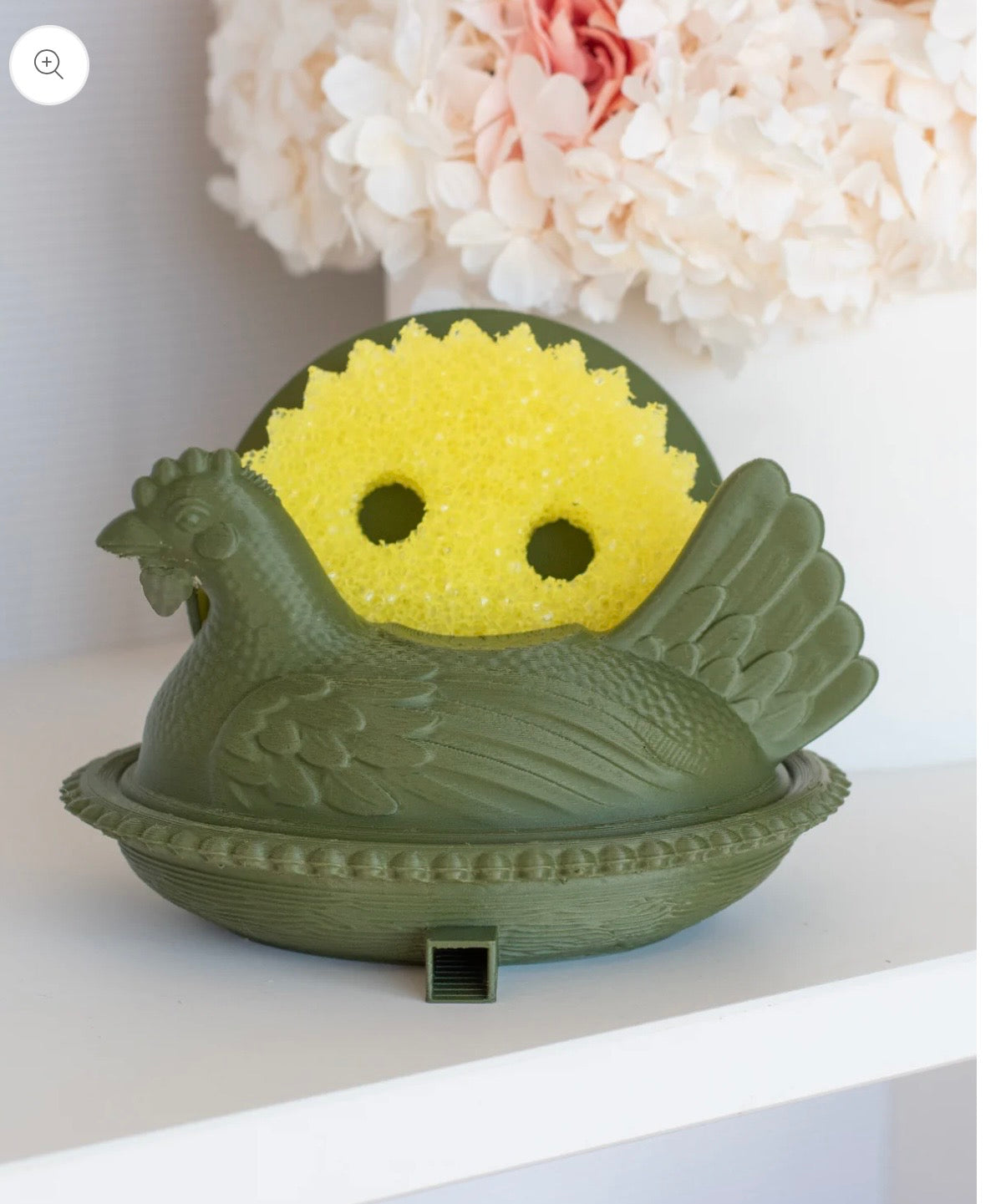 **PREORDER** Olive Nesting Hen Scrub Sponge Holder