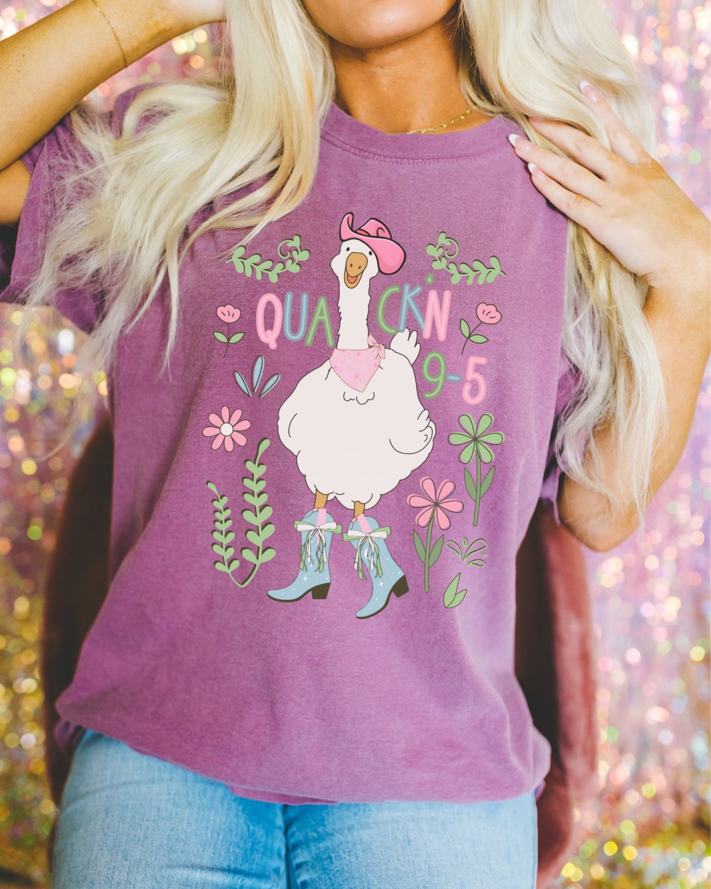 **DEAL PRICE** Quackin 9-5 Berry Tee