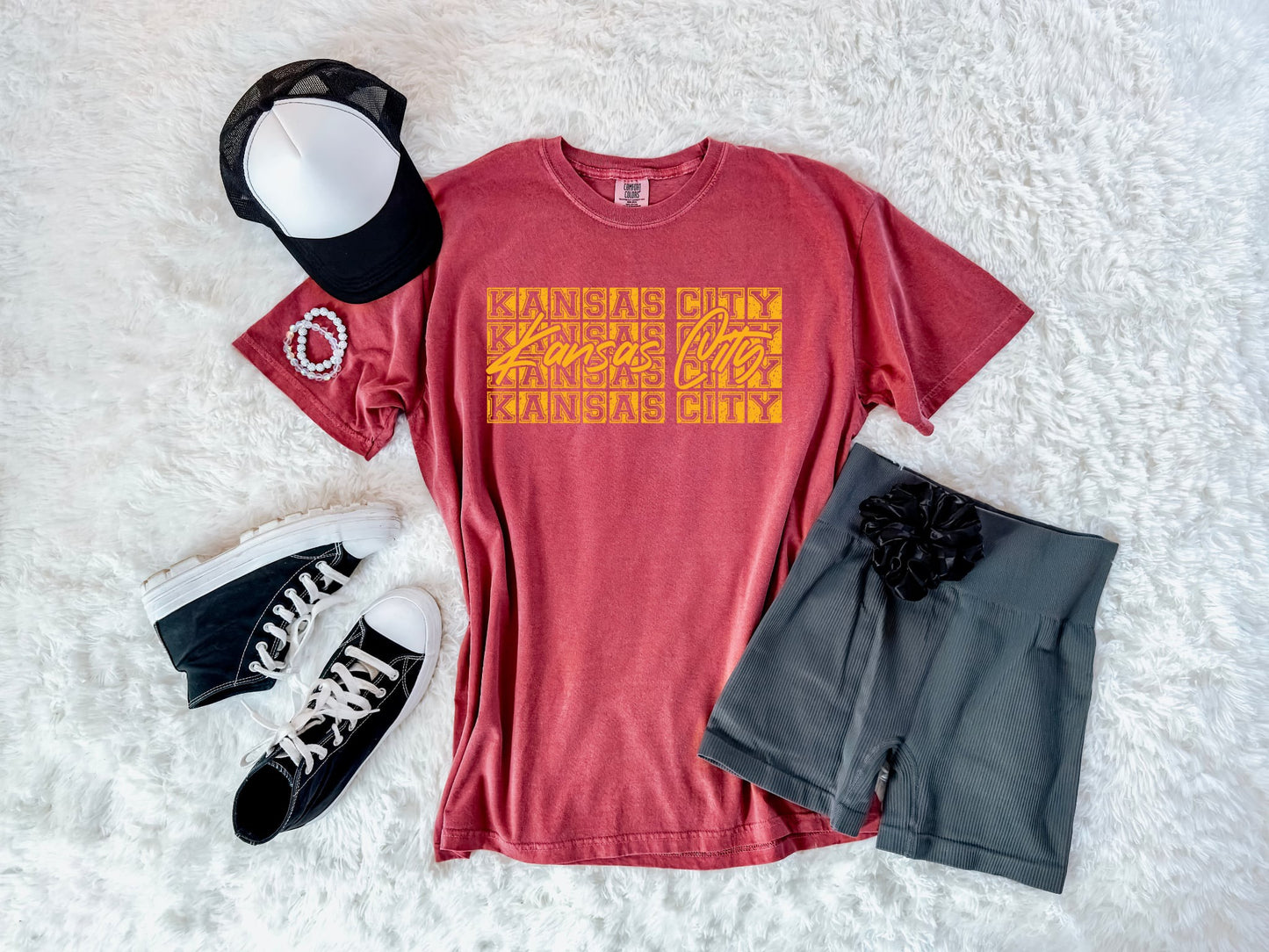 Gold Block Kansas City Repeat Crimson Tee