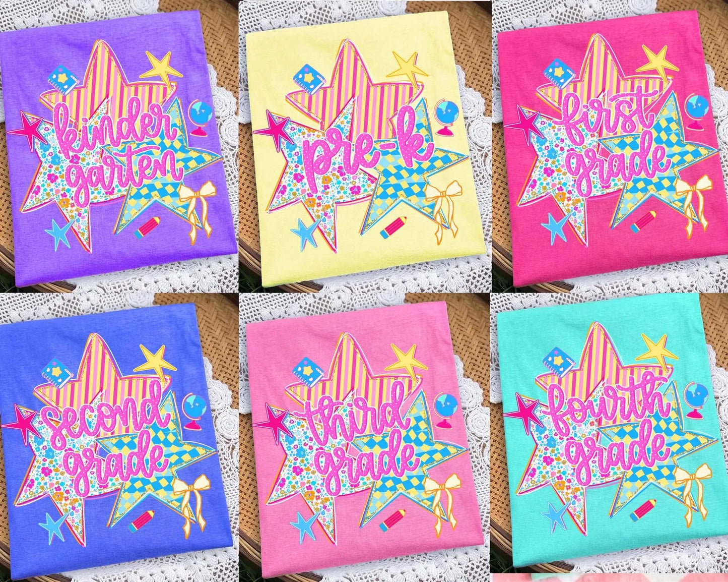 **BACK TO SCHOOL** Multi Star Grade Options Tee