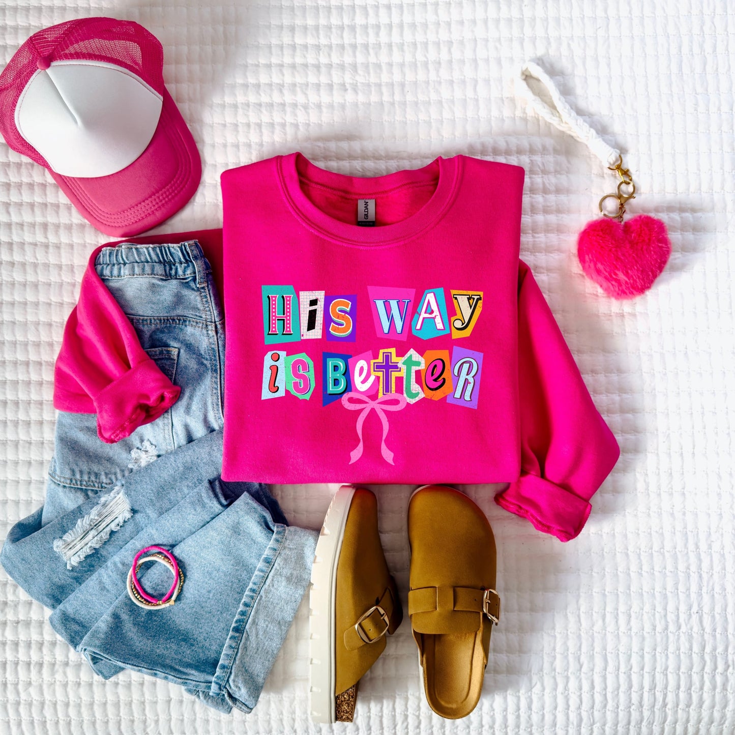 Block Letters His Way His Better Heliconia Sweatshirt