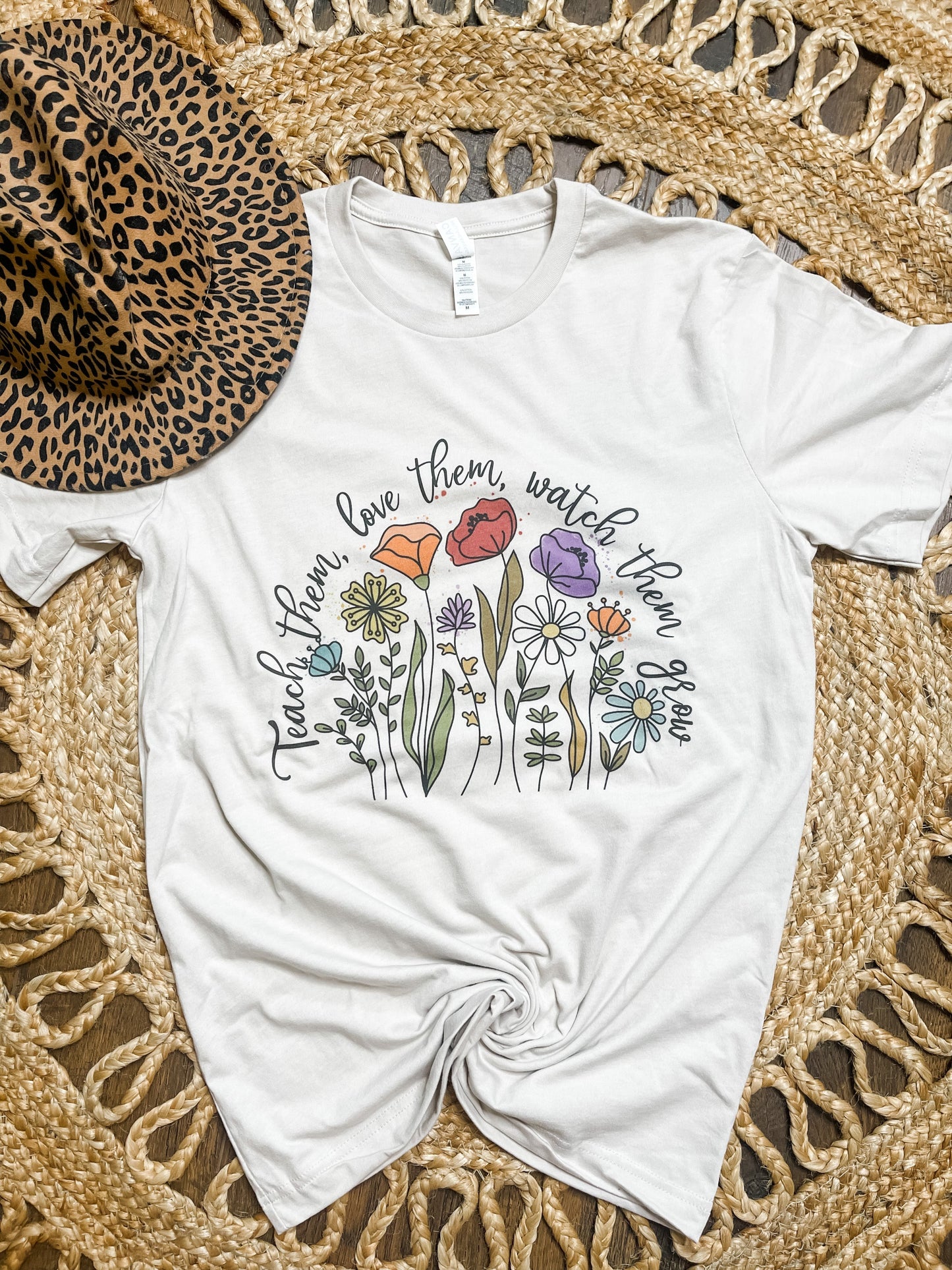Teach Them Love Them Watch Them Grow Heather Dust Tee