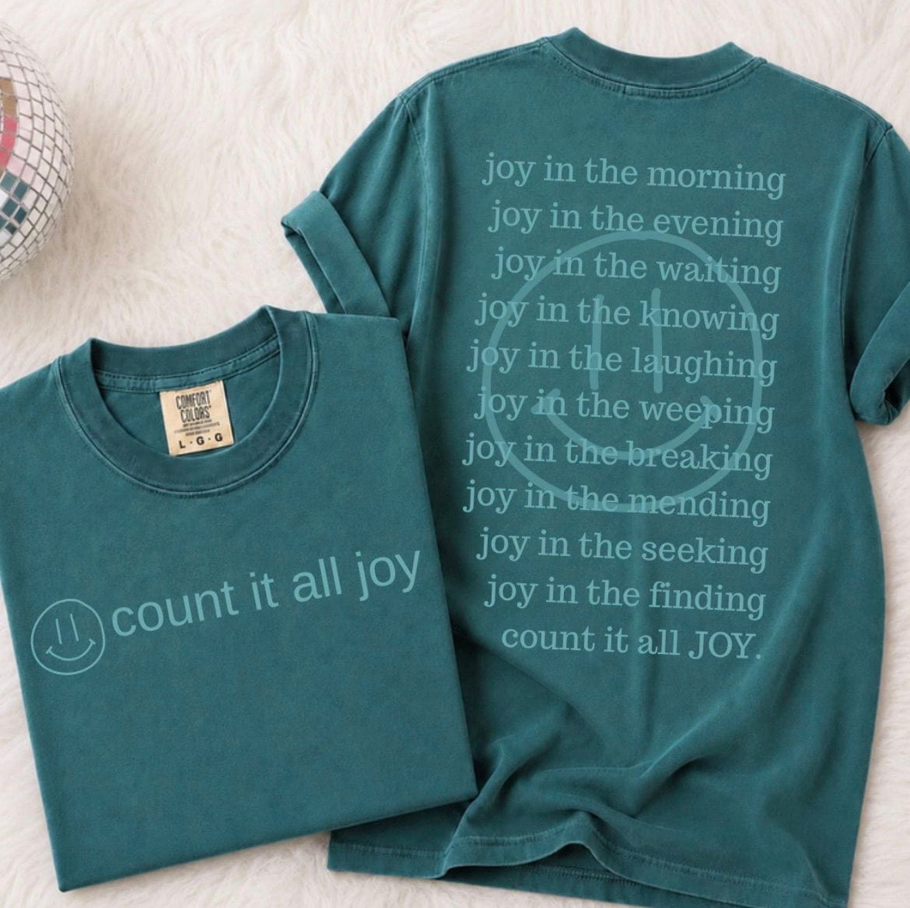FRONT + BACK Count It All Joy Blue Spruce Tee