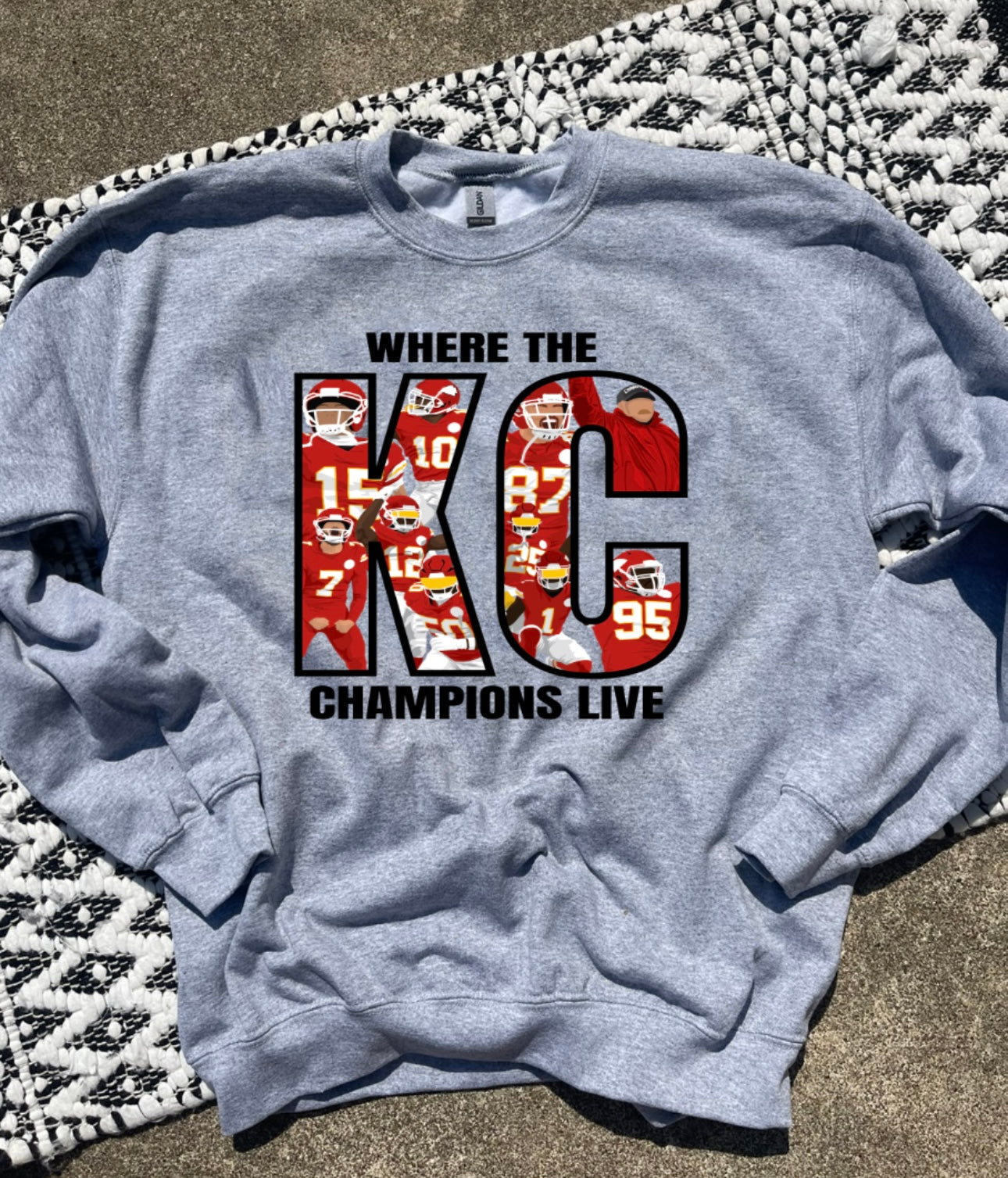 KC Where The Champions Live Sports Grey Option