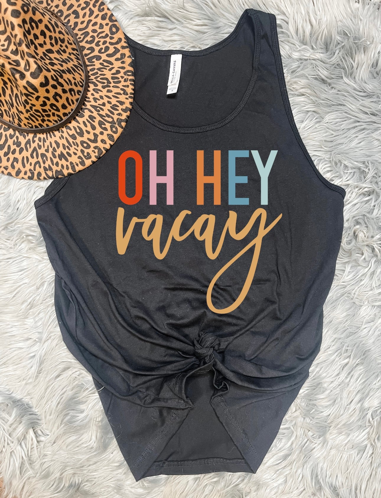 Oh Hey Vacay Black Tee/Tank
