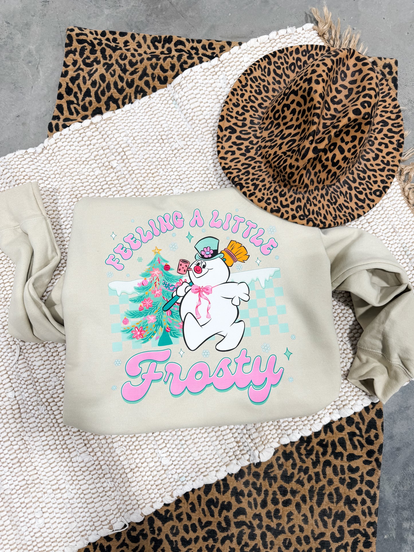 Pink Feeling A Little Frosty Sand Sweatshirt