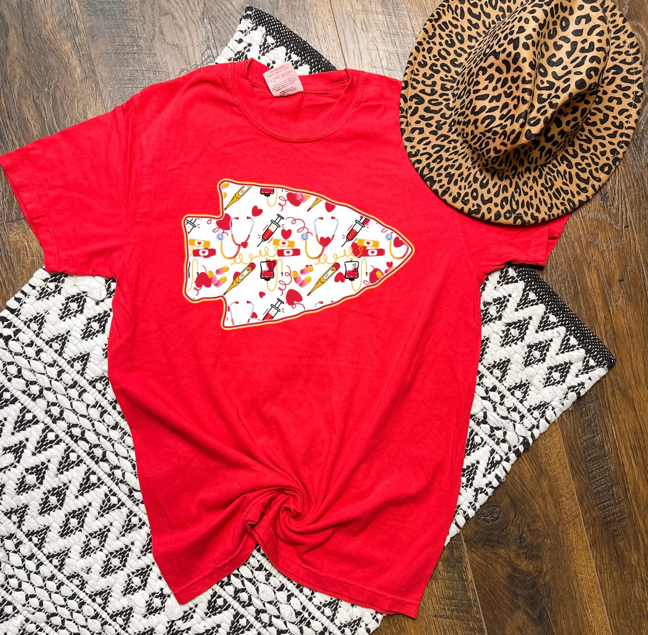 KC Nurse Arrowhead Red Tee