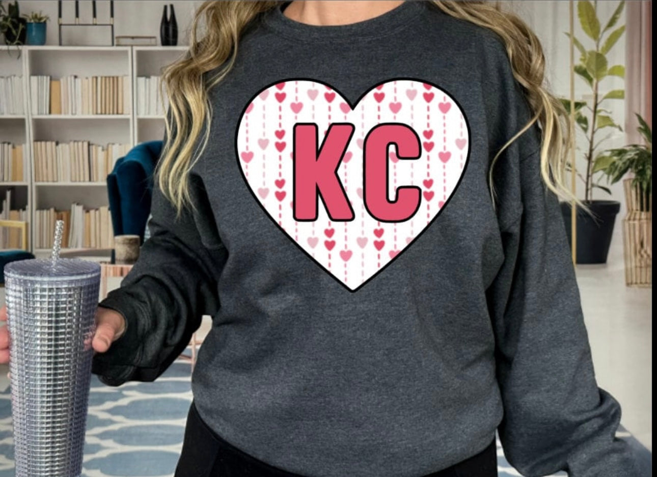 KC Heart Drops Dark Heather Sweatshirt