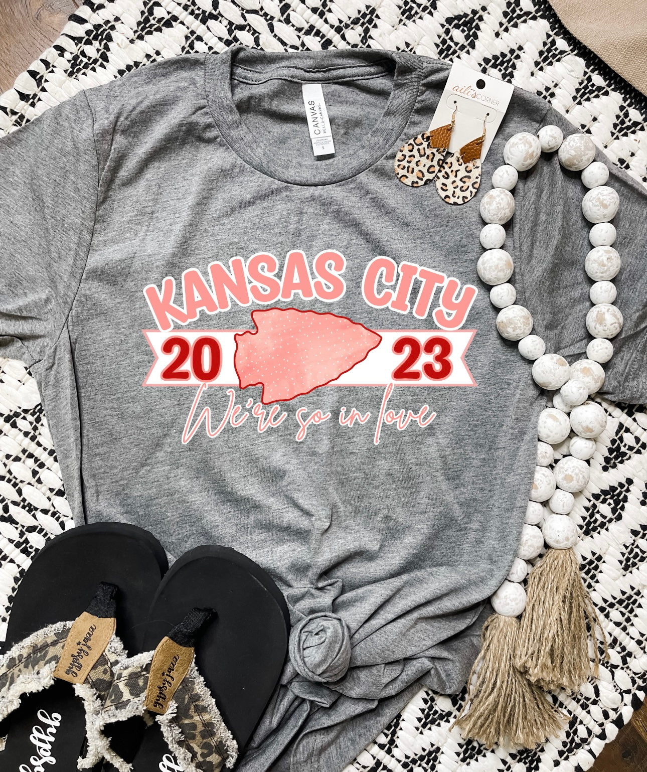 Kansas City We’re So In Love Charcoal Tee