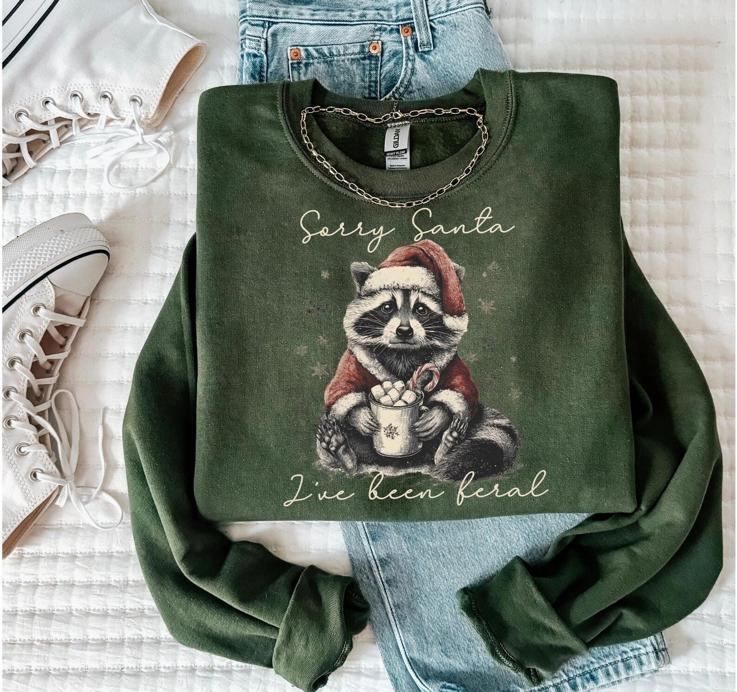 **DEAL OF THE DAY** Sorry Santa I've Been Feral Forest Sweatshirt