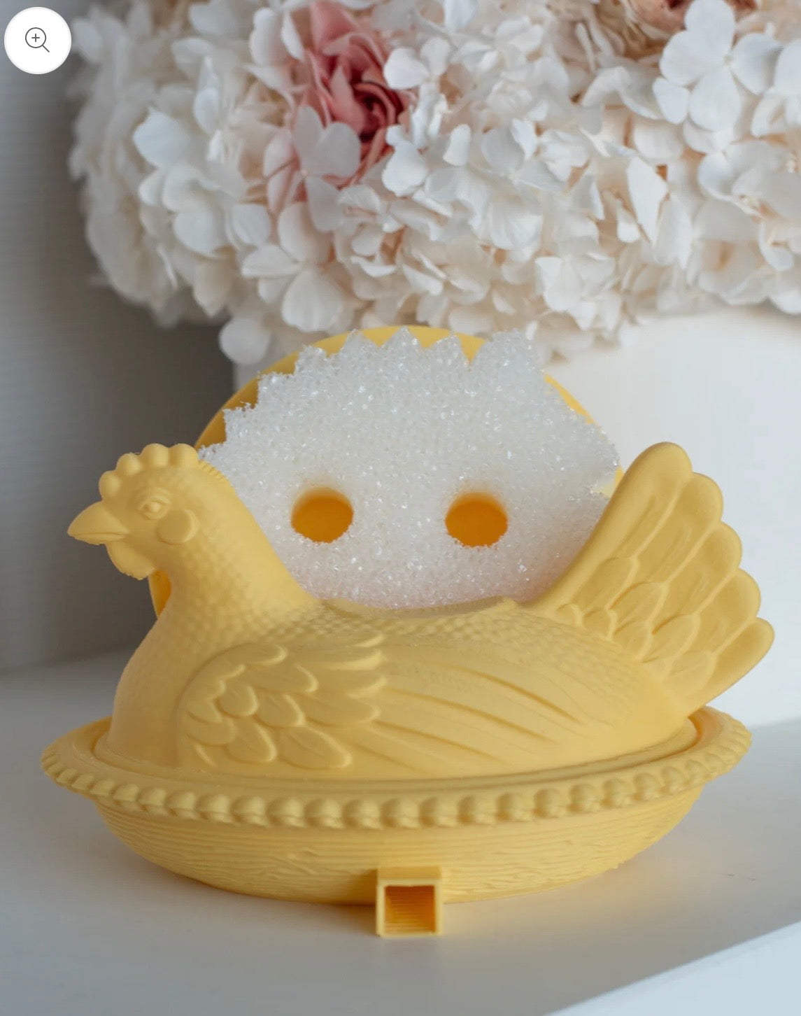 **PREORDER** Yellow Nesting Hen Scrub Sponge Holder
