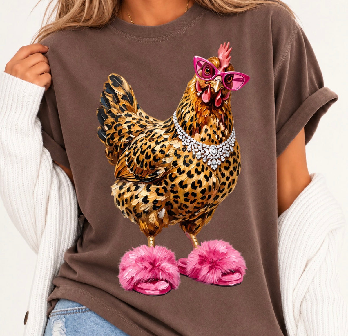 Glam Chicken Espresso Tee