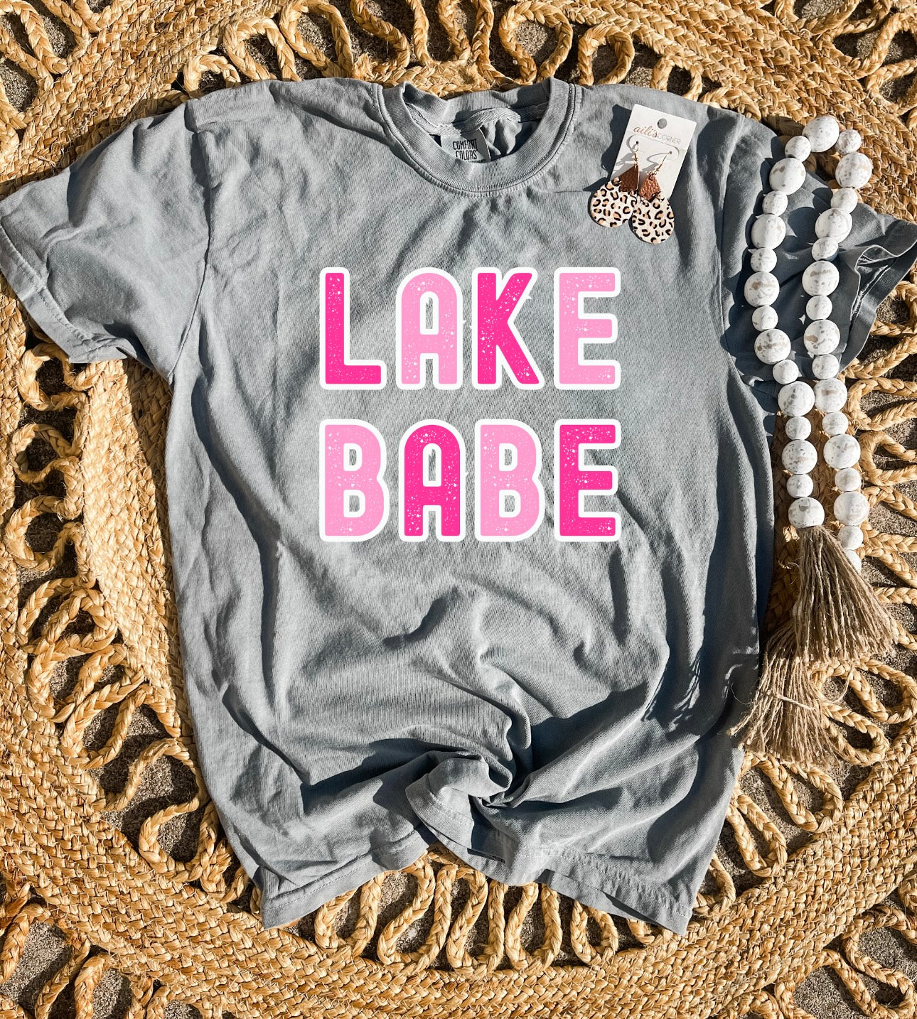 Lake Babe Grey Tee