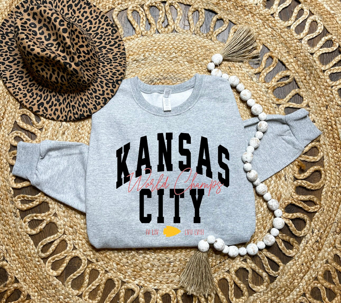 Black & Red Kansas City Champs Sports Grey Sweatshirt