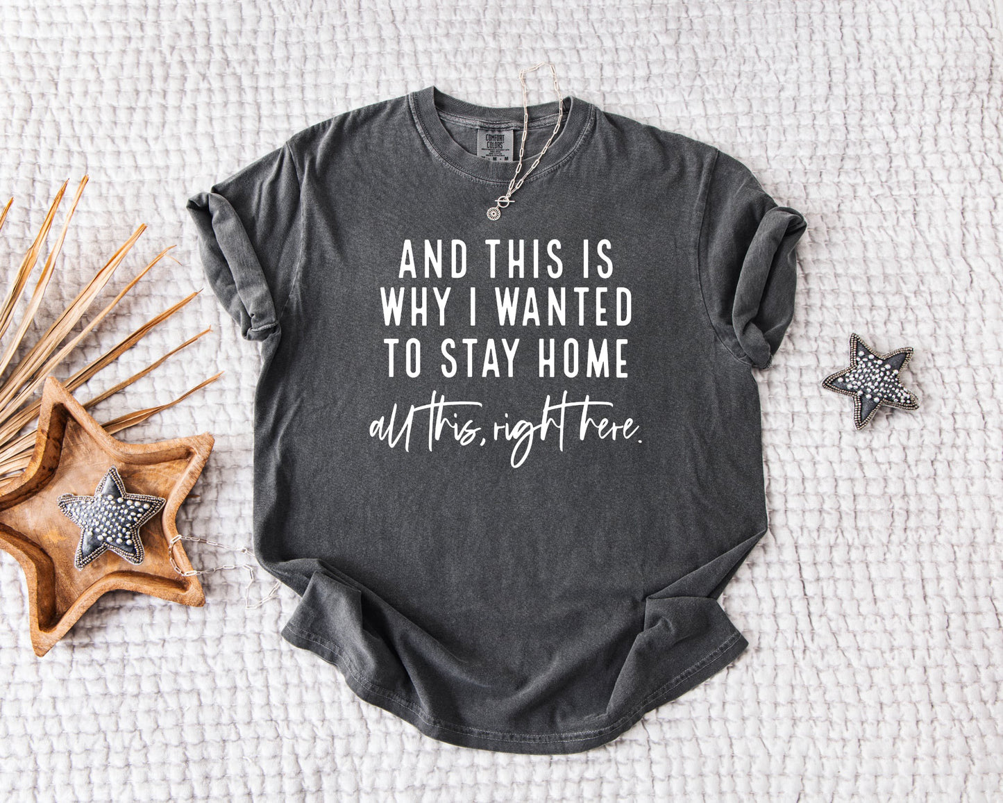 White And This Is Why I Wanted To Stay Home Pepper Tee