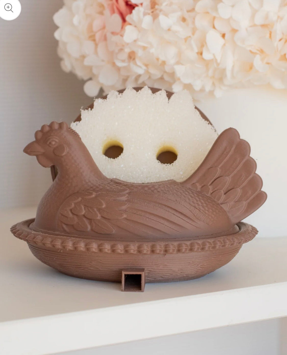 **PREORDER** Brown Nesting Hen Scrub Sponge Holder